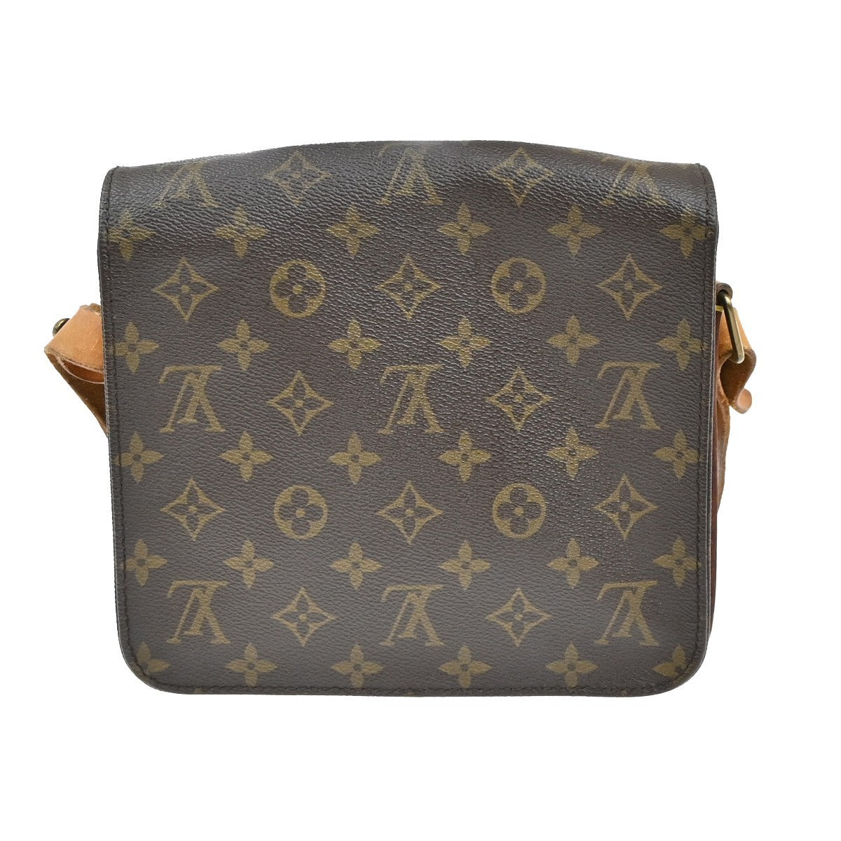 LOUIS VUITTON Cartouchiere MM Shoulder Bag Monogram Leather Brown M51253 31EF856