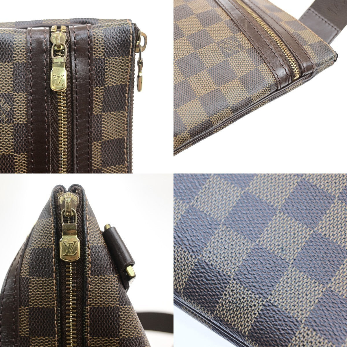 LOUIS VUITTON Pochette Bosphore Shoulder Bag Damier Leather Brown N51111 17YJ263