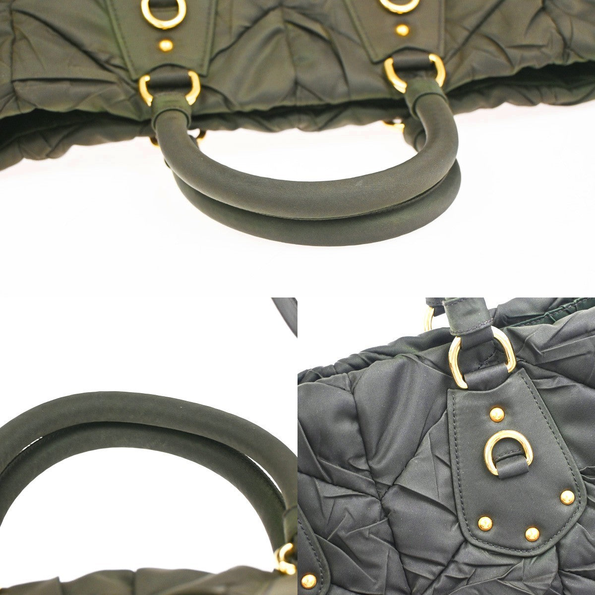 PRADA Tessuto 2Way Shoulder Hand Tote Bag Nylon Leather Brown GHW Italy 76KD027