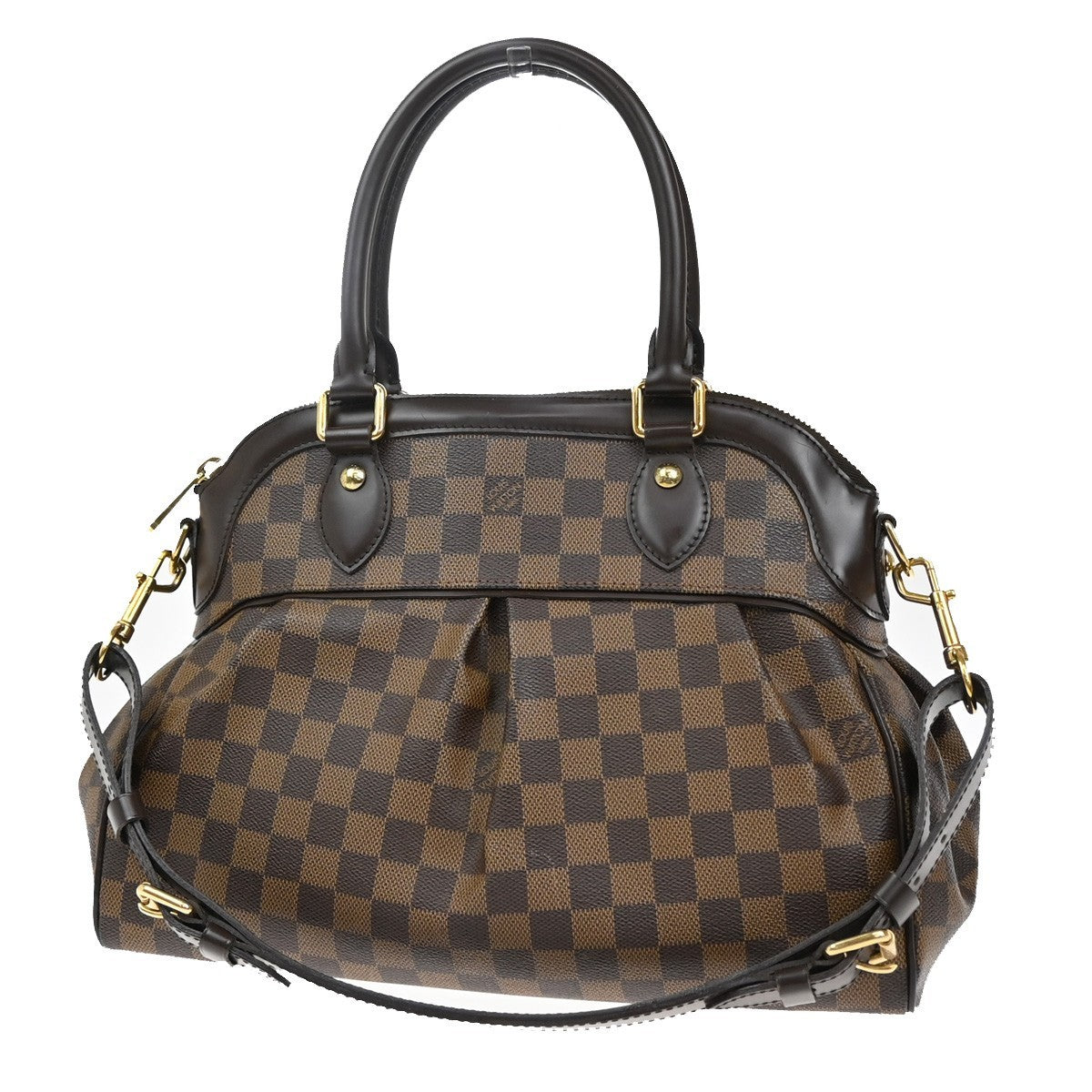 LOUIS VUITTON Trevi PM  2-way Handbag Damier Ebene Leather Brown N51997 40RL443
