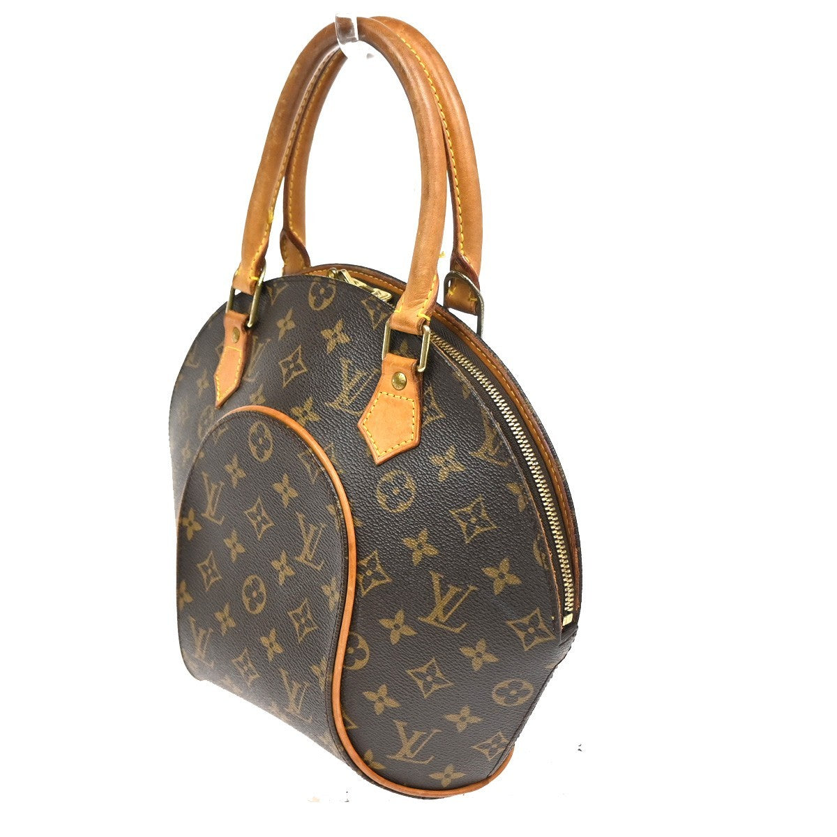LOUIS VUITTON LV Logo Ellipse PM Hand Bag Monogram Leather Brown M51127 78CA828
