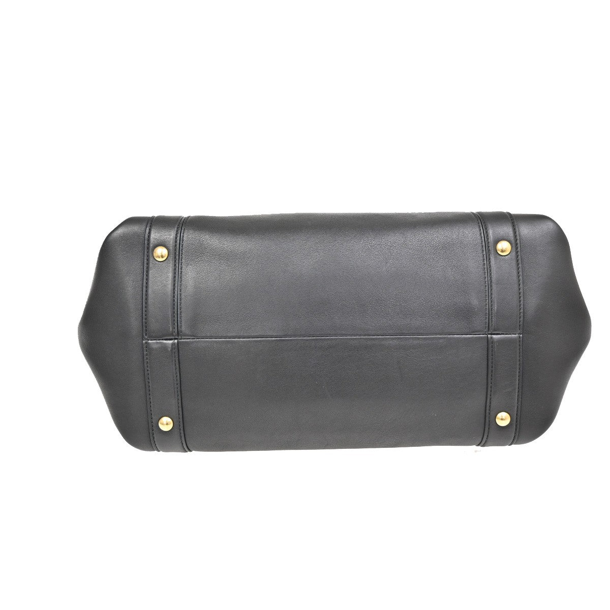 SALVATORE FERRAGAMO Logo Gancini Sofia Hand Bag Leather Black GHW Italy 32YH771