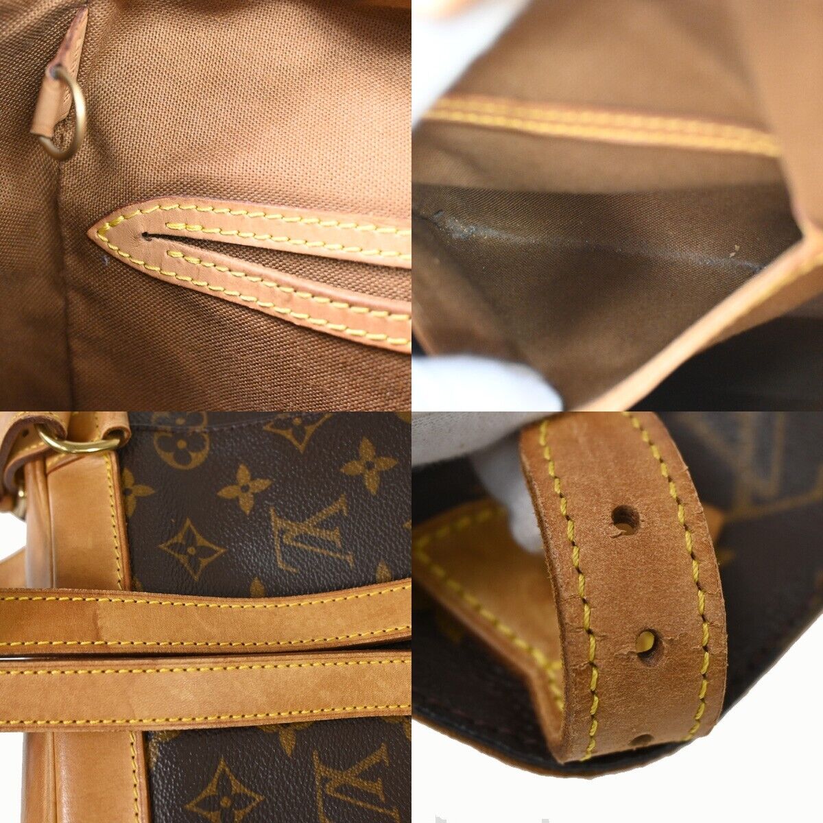 LOUIS VUITTON Montsouris MM Backpack Bag Monogram Leather Brown M51136 11HB861