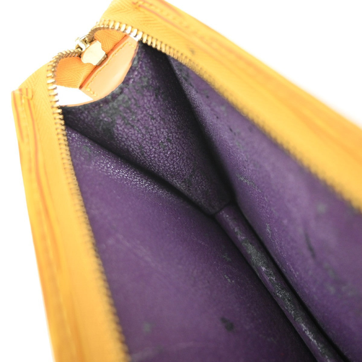 LOUIS VUITTON Poche Toilette 15 Clutch Pouch Bag Epi Leather Yellow 05KP391
