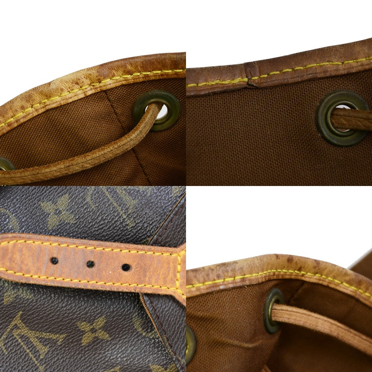 LOUIS VUITTON Montsouris MM Backpack Bag Monogram Leather Brown M51136 75EE122