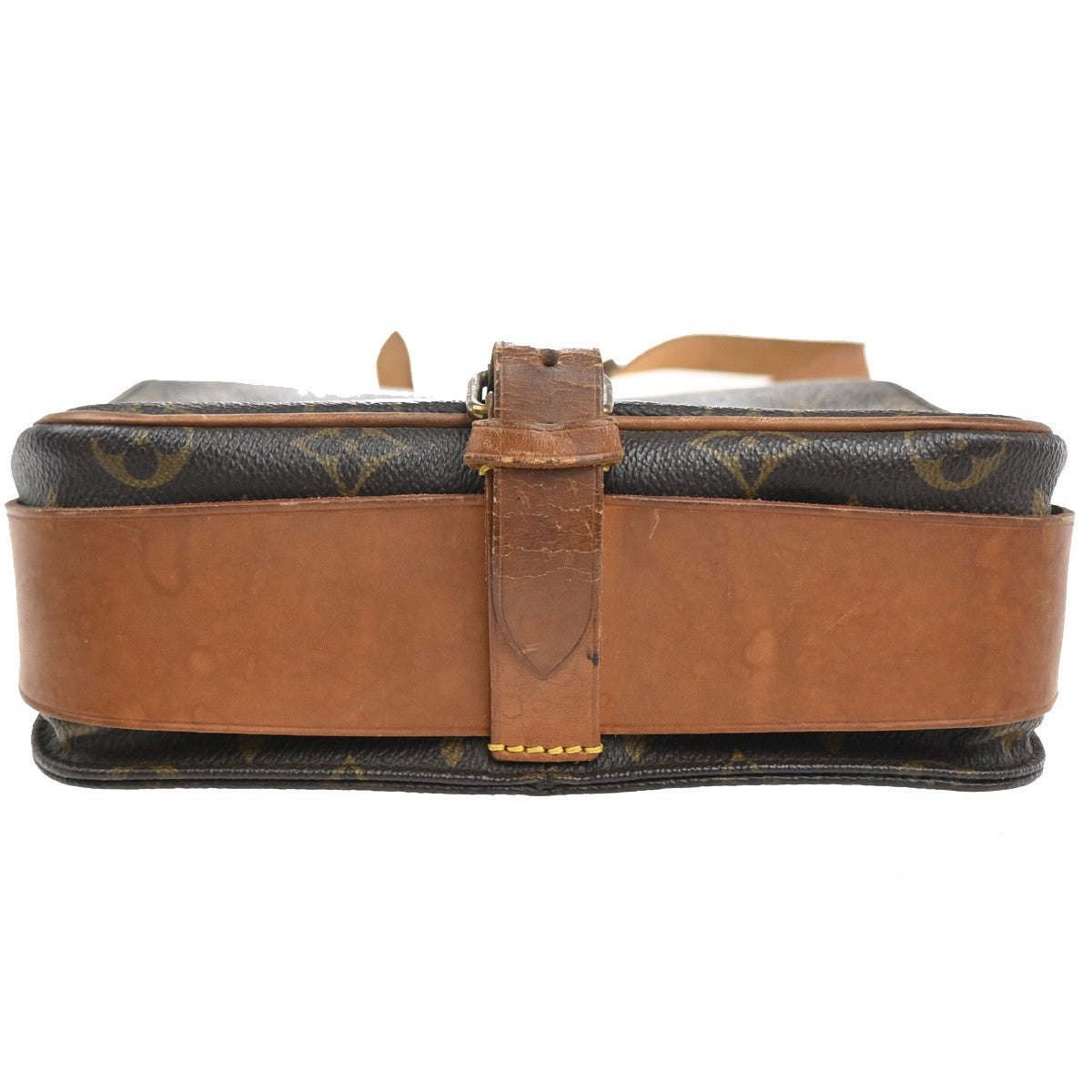 LOUIS VUITTON Cartouchiere MM Shoulder Bag Monogram Leather Brown M51253 62KC516