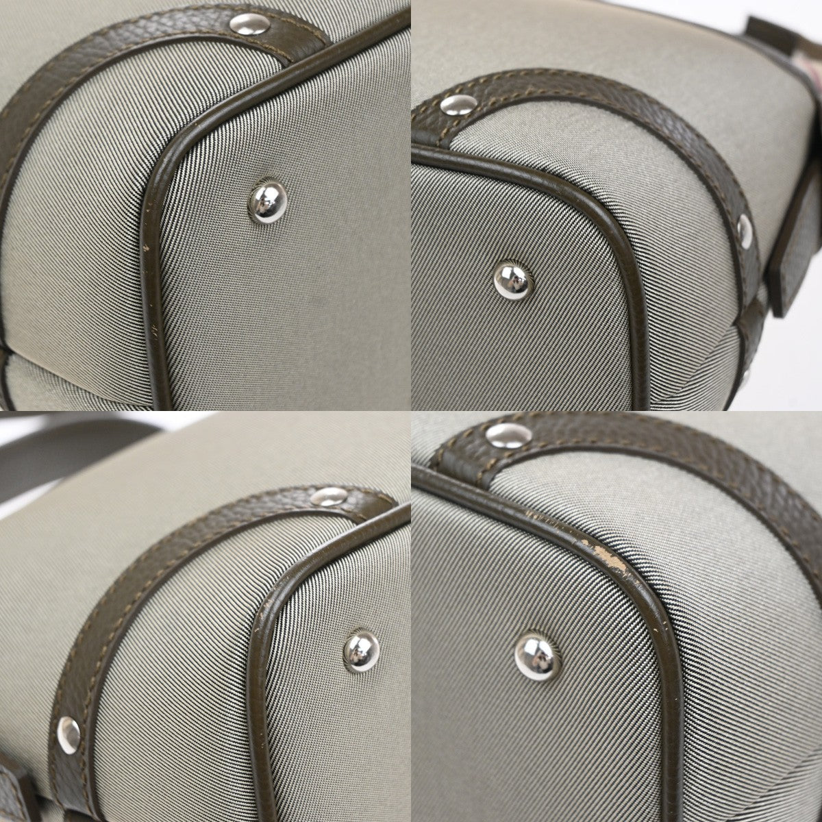 BURBERRY Logo Nova Check Shoulder Hand Bag Canvas Leather KI BE SHW 34RQ034