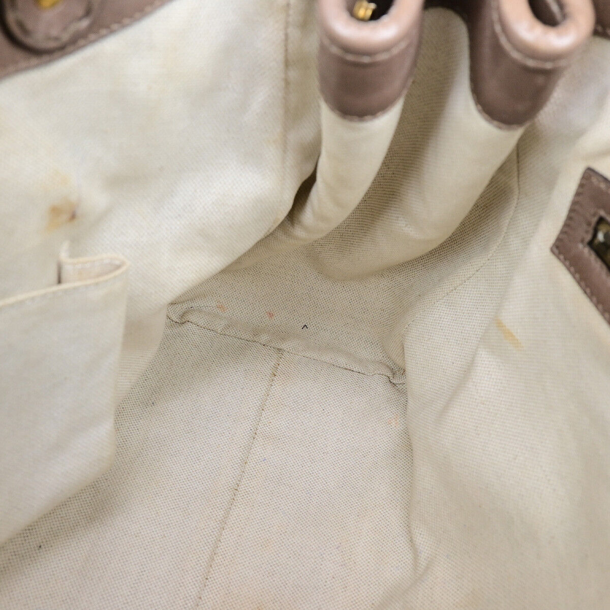 GUCCI Logo GG Running Tote Shoulder Bag Leather Brown Italy 39SJ471