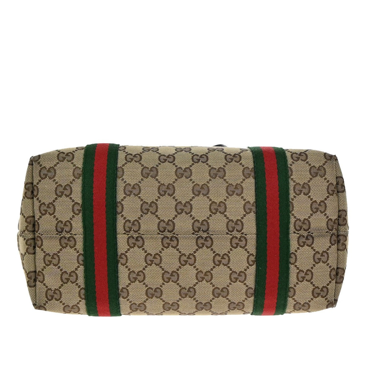 GUCCI Logo Sherry GG Pattern Shoulder Bag Canvas Leather Brown Italy 34YH198