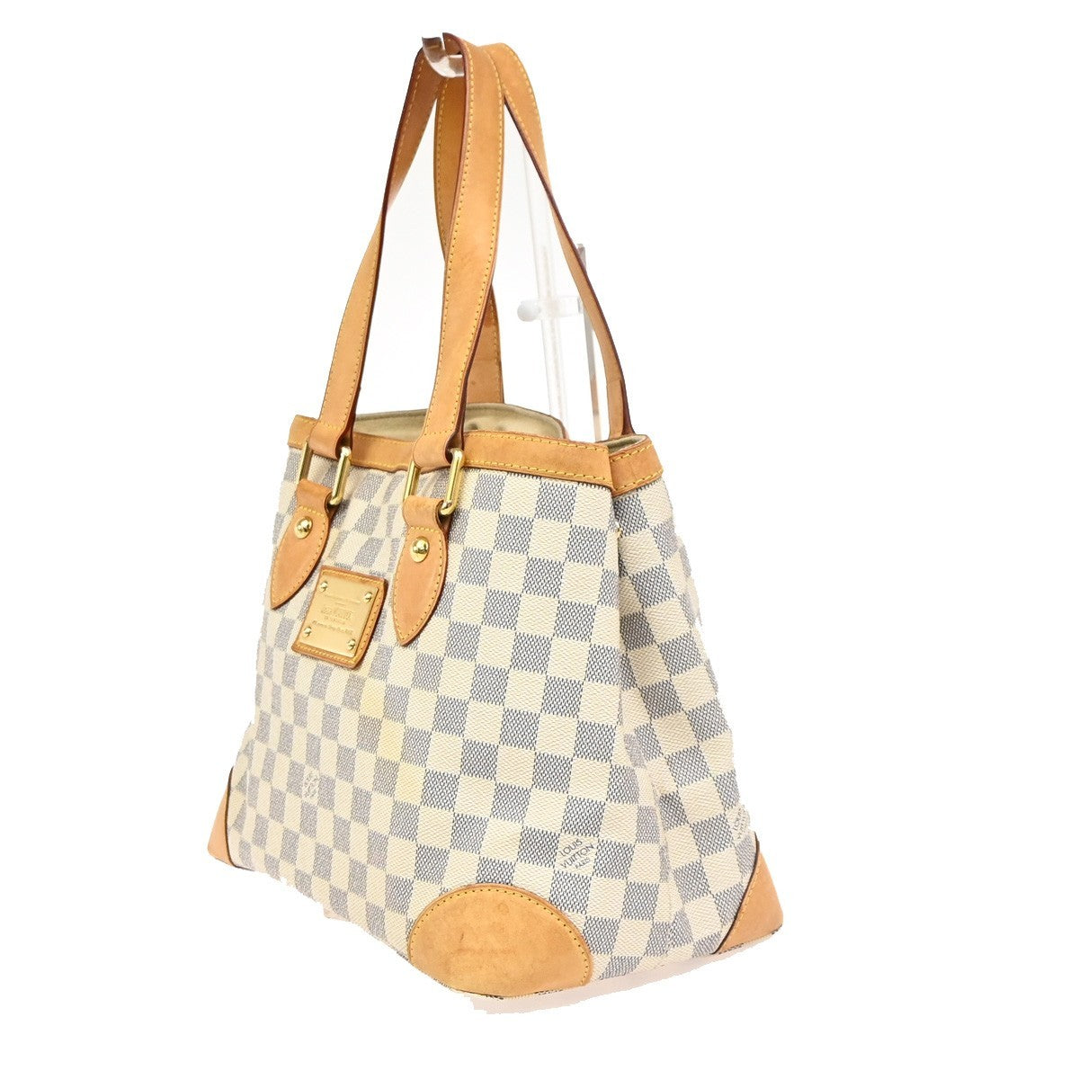 LOUIS VUITTON Hampstead PM Shoulder Bag Damier Azur Leather White N51207 18PA107
