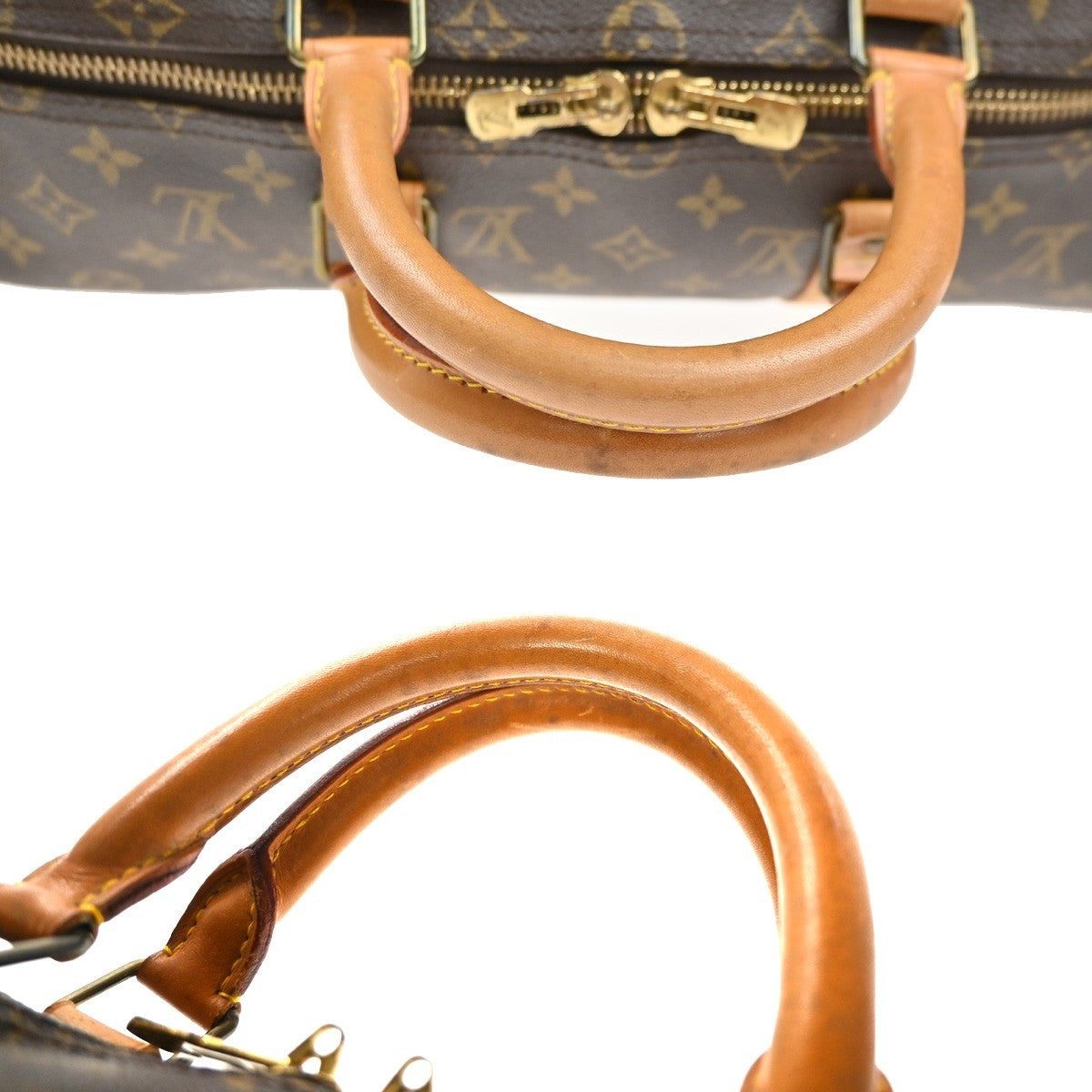 LOUIS VUITTON Keepall 50 Travel Hand Bag Monogram Leather Brown M41426 79MA435