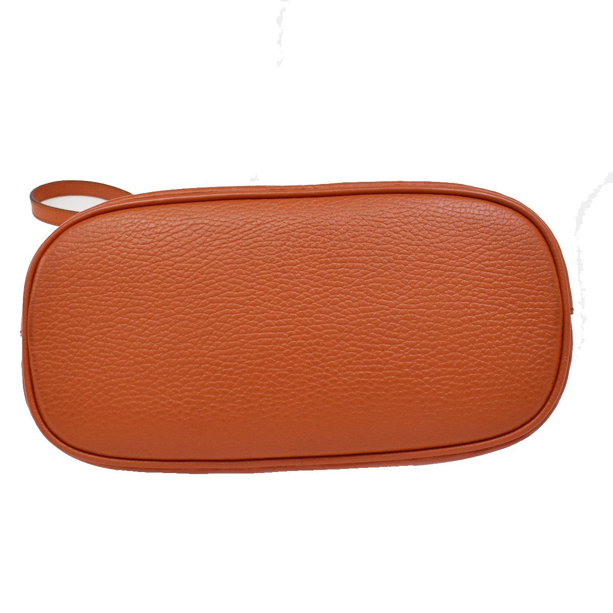GUCCI Logo Interlocking G 2Way Shoulder Hand Bag Leather Orange GHW 93KB068