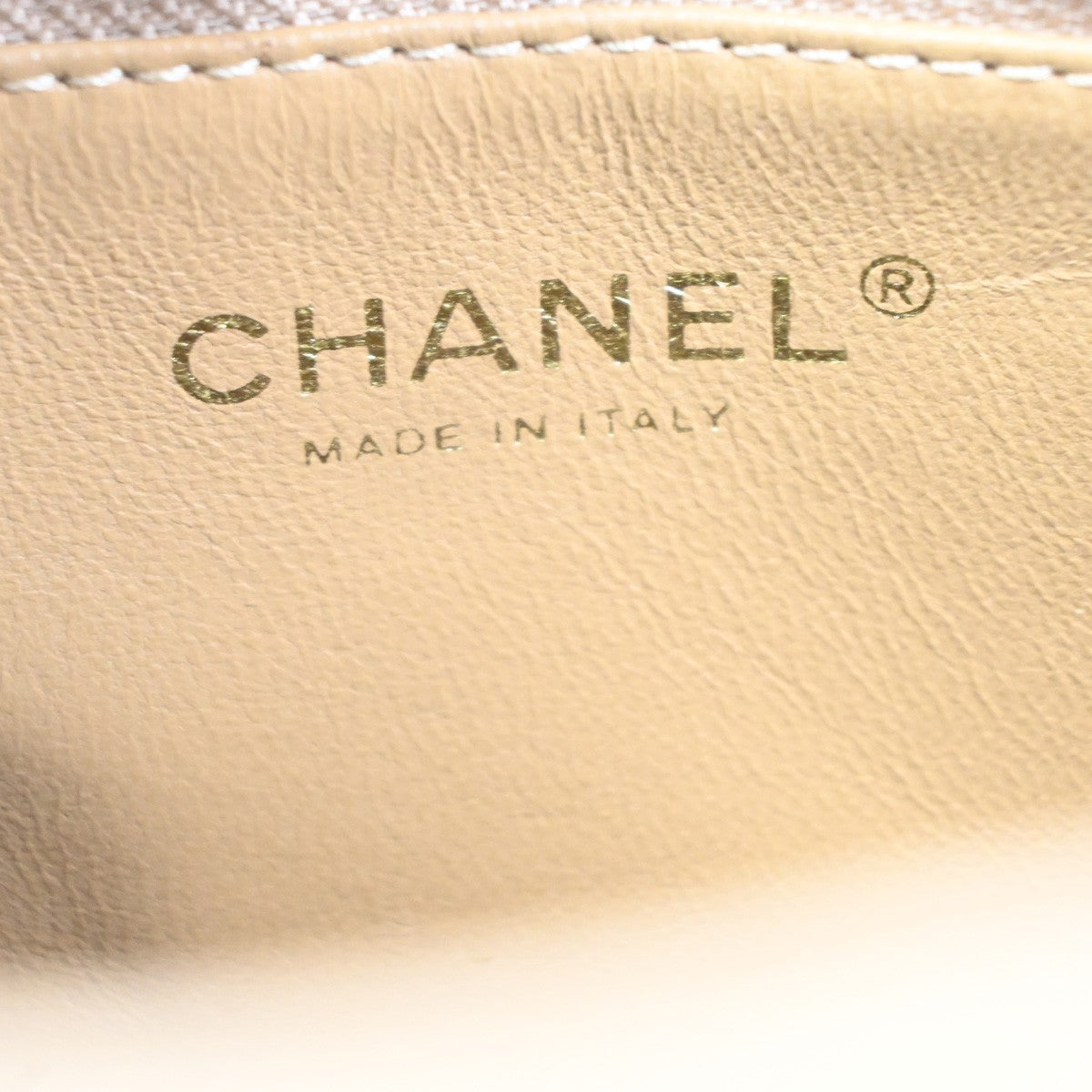 CHANEL CC Logo Shoulder Hand Bag Grained Calfskin Leather BE GHW Italy 307RL837