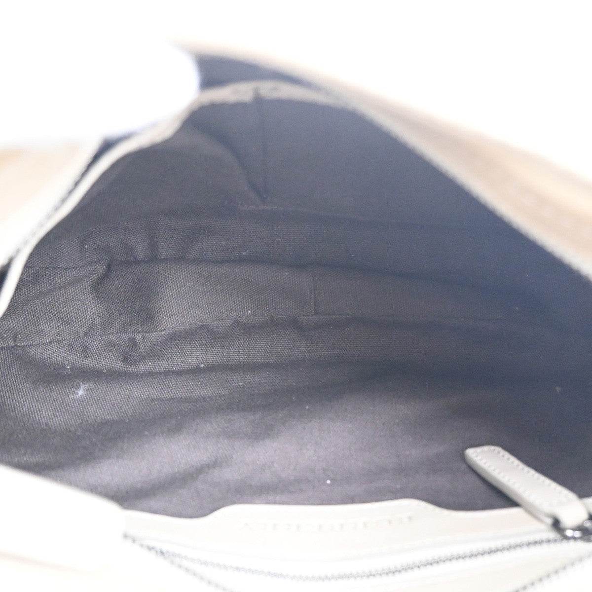 BURBERRY Logo Nova Check pattern Shoulder Hand Bag PVC Leather Beige 36MA197