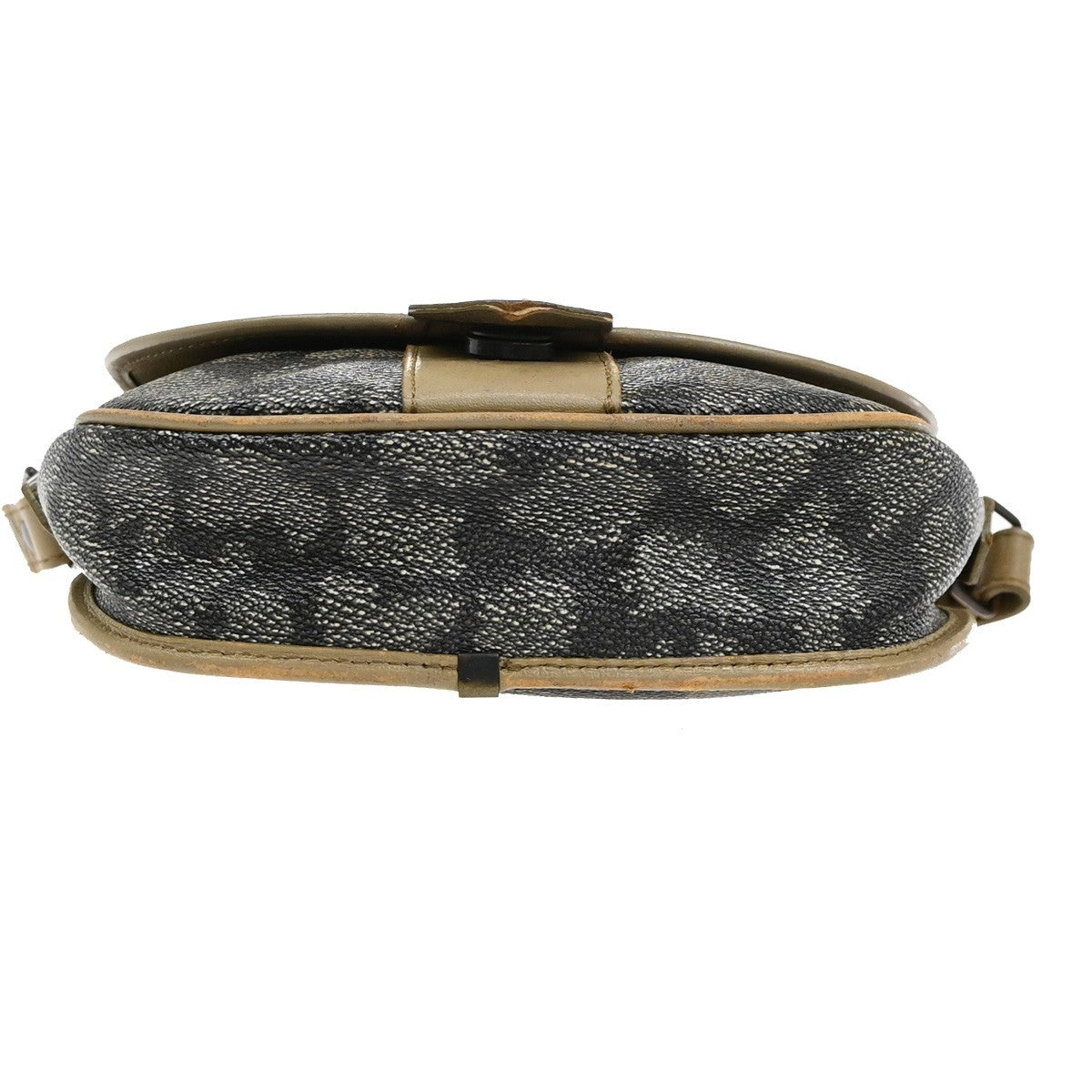YVES SAINT LAURENT YSL Giraffe Pattern Shoulder Bag PVC Leather Brown 09KB595