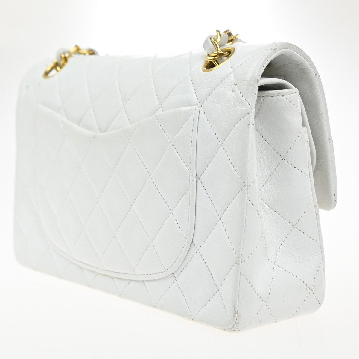 CHANEL CC Matelasse 23 Double Flap Chain Shoulder Bag Leather WE VTG 321RL994
