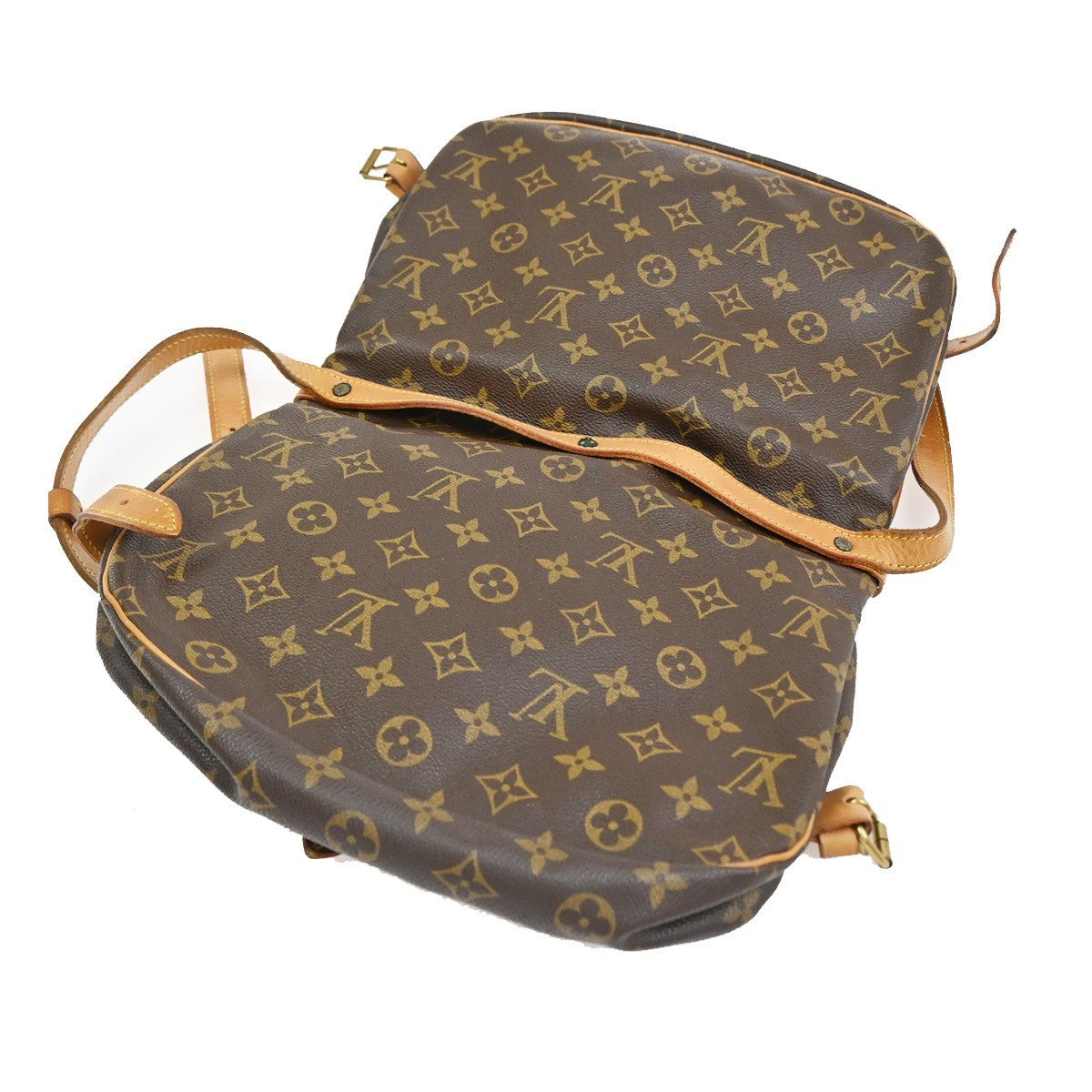 LOUIS VUITTON Logo Saumur 30 Shoulder Bag Monogram Leather BN M42256 30CA903