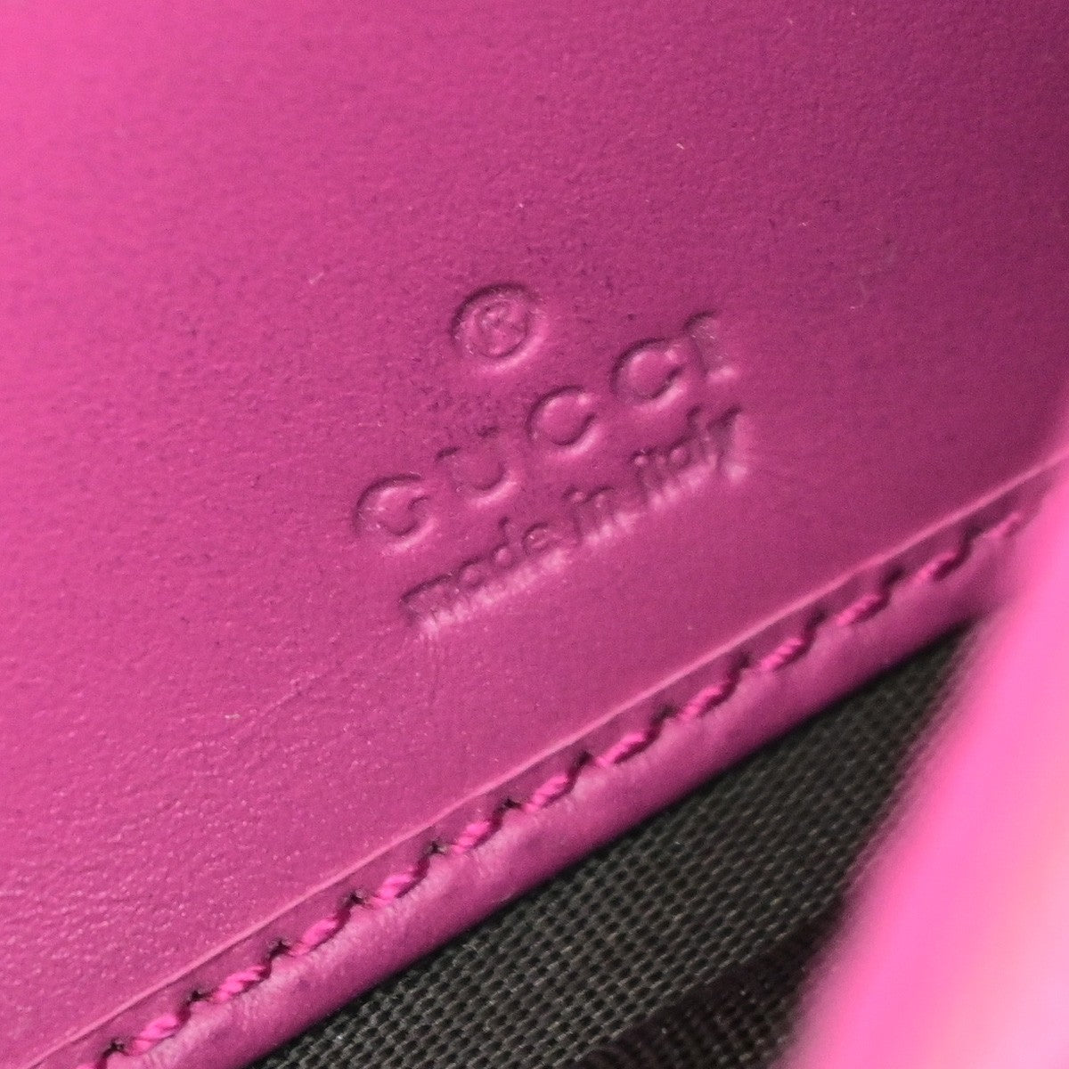 GUCCI Logo Guccissima GG Pattern Long Bifold Wallet Leather Pink GHW 04YH062