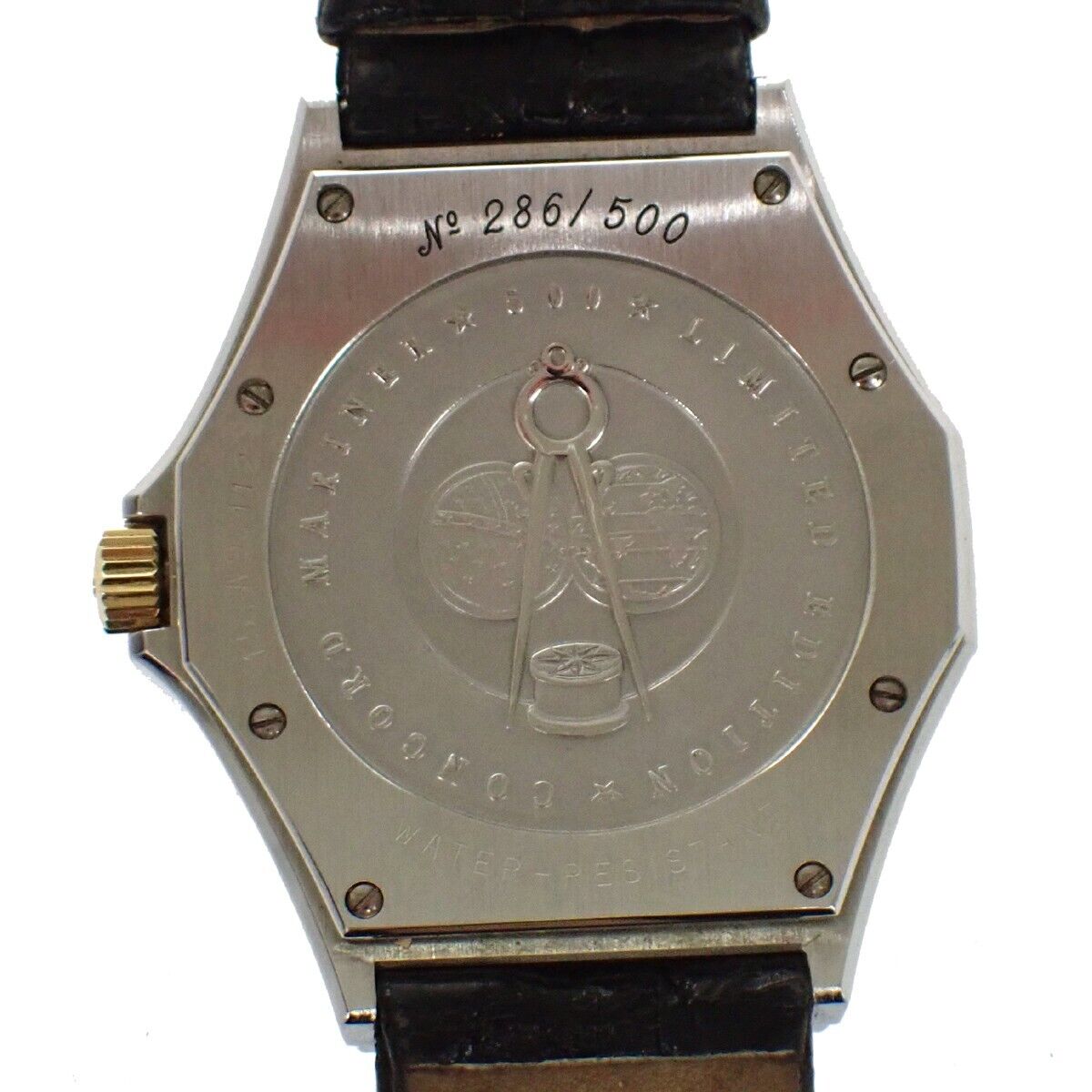 CONCORD Auto Mariner Wrist Watch 38mm 15.A9.112 Leather Gold BK Limited 21GA883