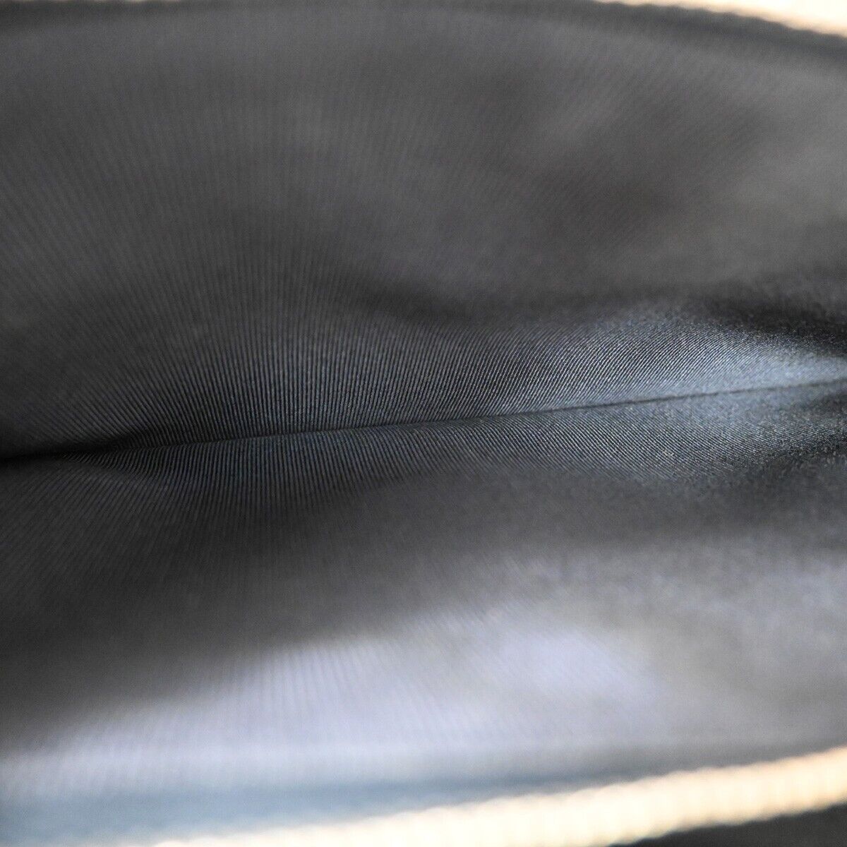 CHANEL CC Logo Metal Handle Hand Tote Bag Nylon Leather Blue Silver 35KA012