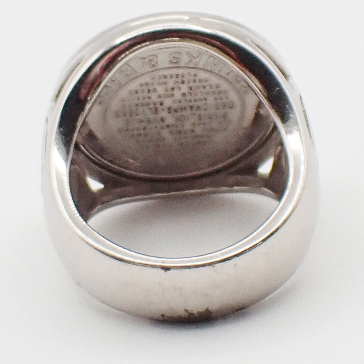 Louis Vuitton Chevaliere Medallion Ring Size M US 9 Metal Silver M63668 61RP010