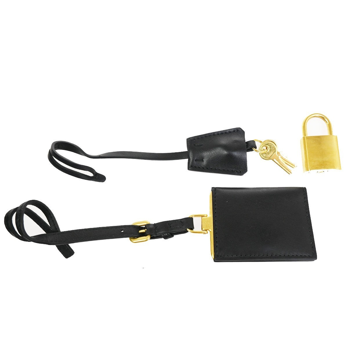 PRADA Logo Hand Bag with Bag Charm Saffiano Leather Black GHW Italy 95RL899