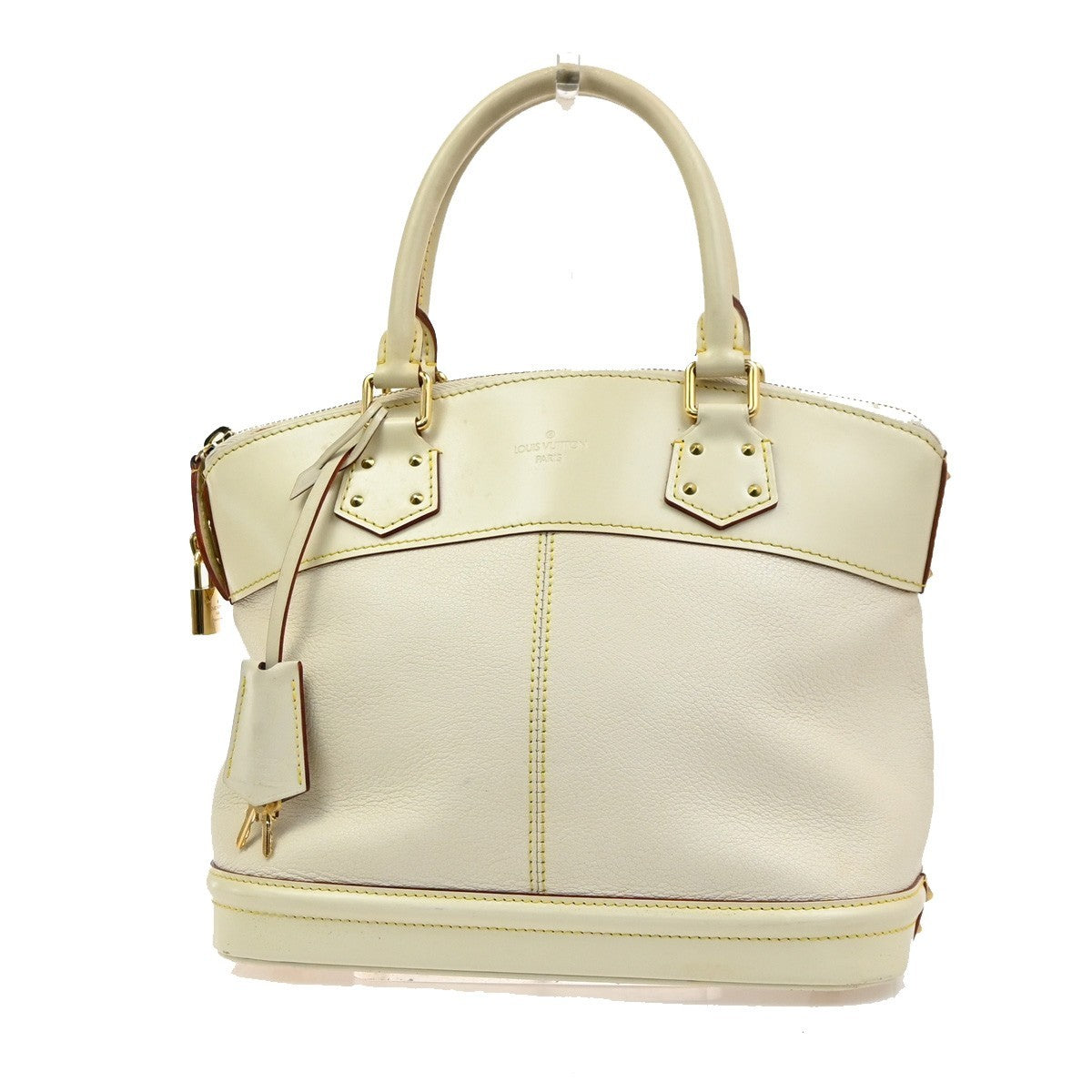 LOUIS VUITTON Lockit PM Hand Bag Suhali Leather White Padlock M91887 73MA688