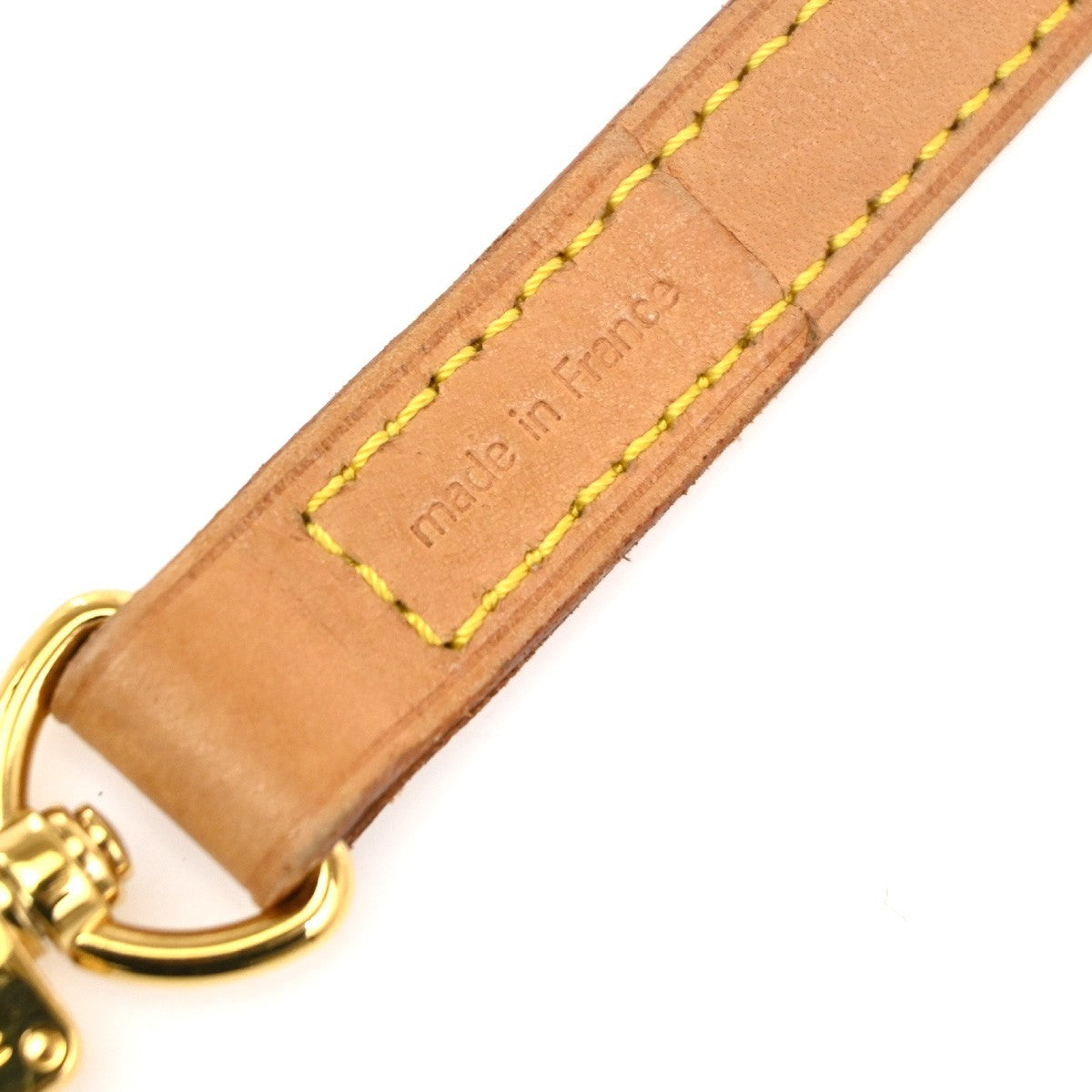 LOUIS VUITTON LV Logo Shoulder Bag Strap Leather Brown GHW France 67YJ013