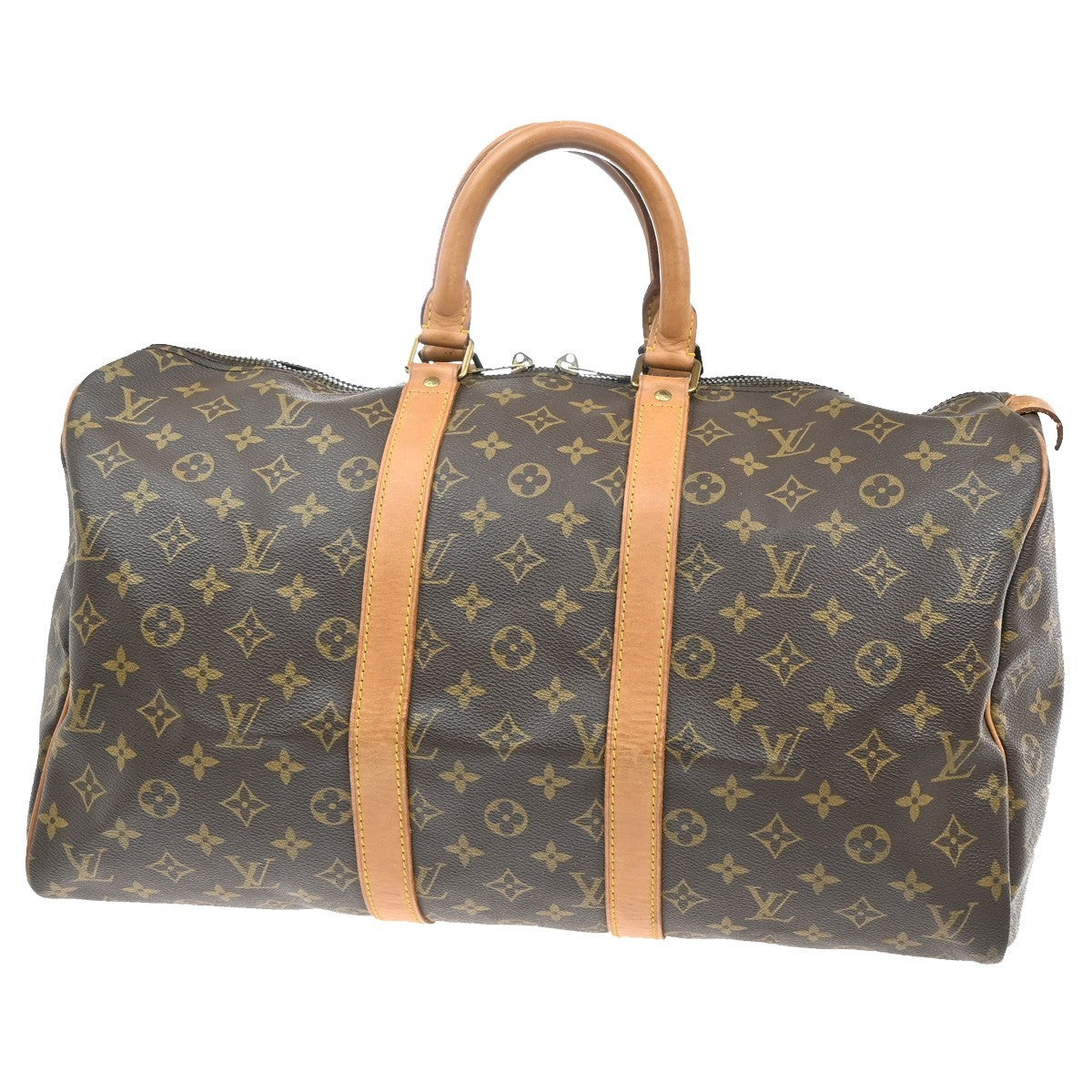 LOUIS VUITTON Keepall 45 Travel Hand Bag Monogram Leather Brown M41428 77KB355