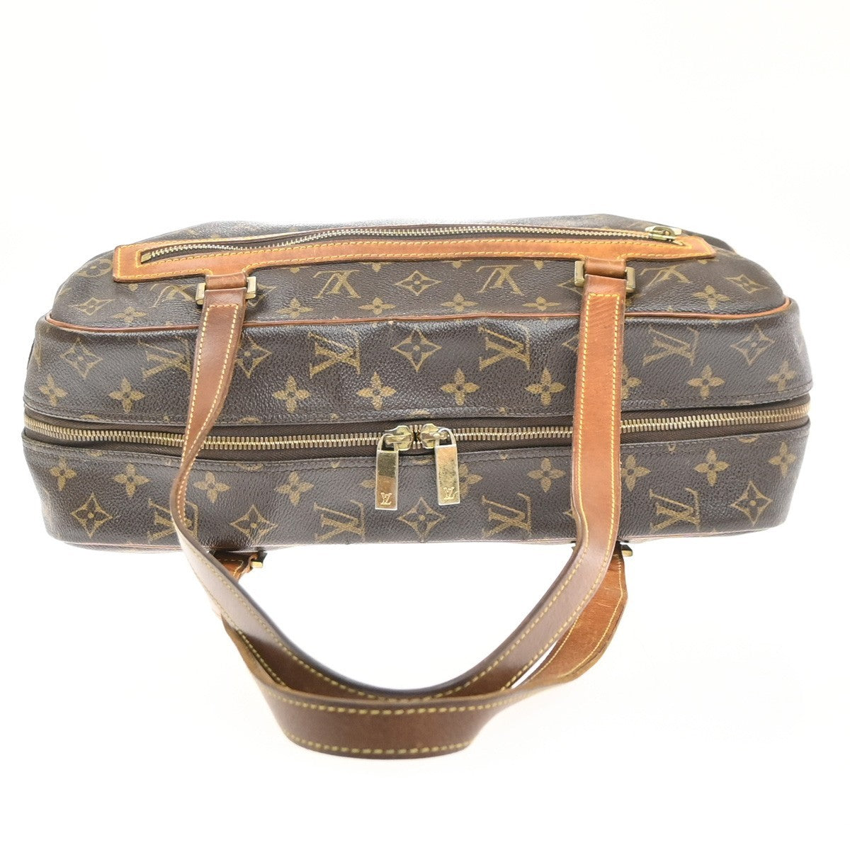 LOUIS VUITTON LV Logo Cite GM Shoulder Bag Monogram Leather Brown M51181 86MA527