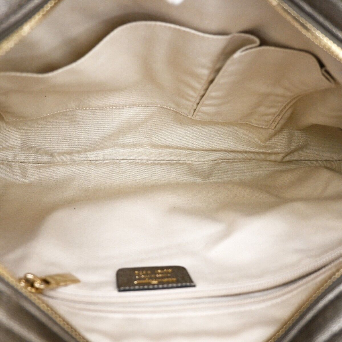 SALVATORE FERRAGAMO Logo Marisa Gancini Shoulder Bag Leather Gray Italy 69SG692