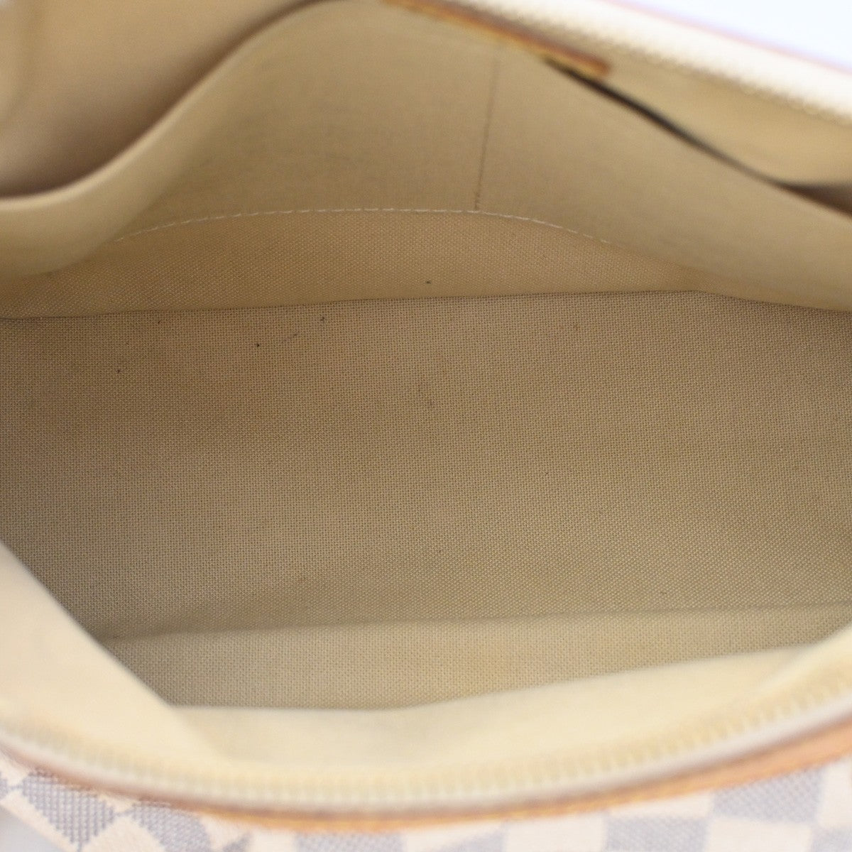 LOUIS VUITTON Siracusa PM Shoulder Bag Damier Azur Leather White N41113 70CA220