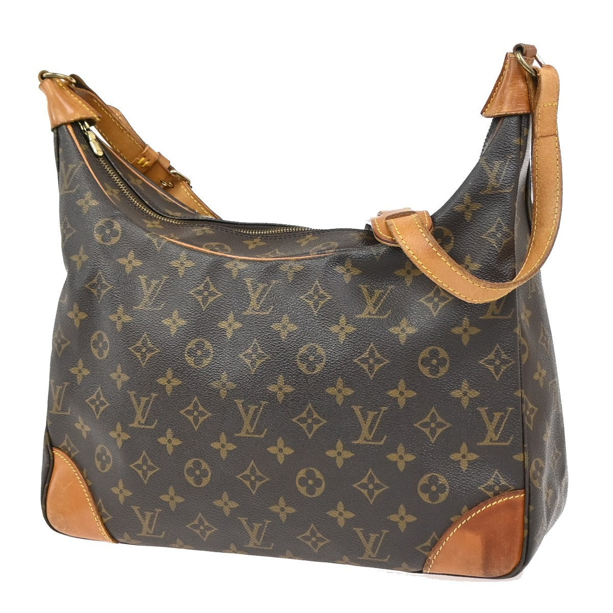 LOUIS VUITTON Boulogne 35 Shoulder Bag Monogram Leather Brown M51260 84YJ042