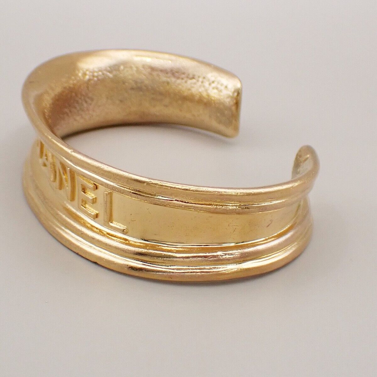CHANEL CC Logo Bangle Bracelet 95A Gold France Accessory 84EC968