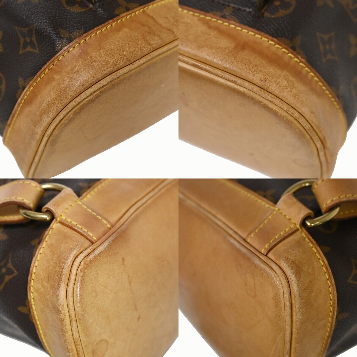 LOUIS VUITTON Montsouris MM Backpack Bag Monogram Leather Brown M51136 11HB861