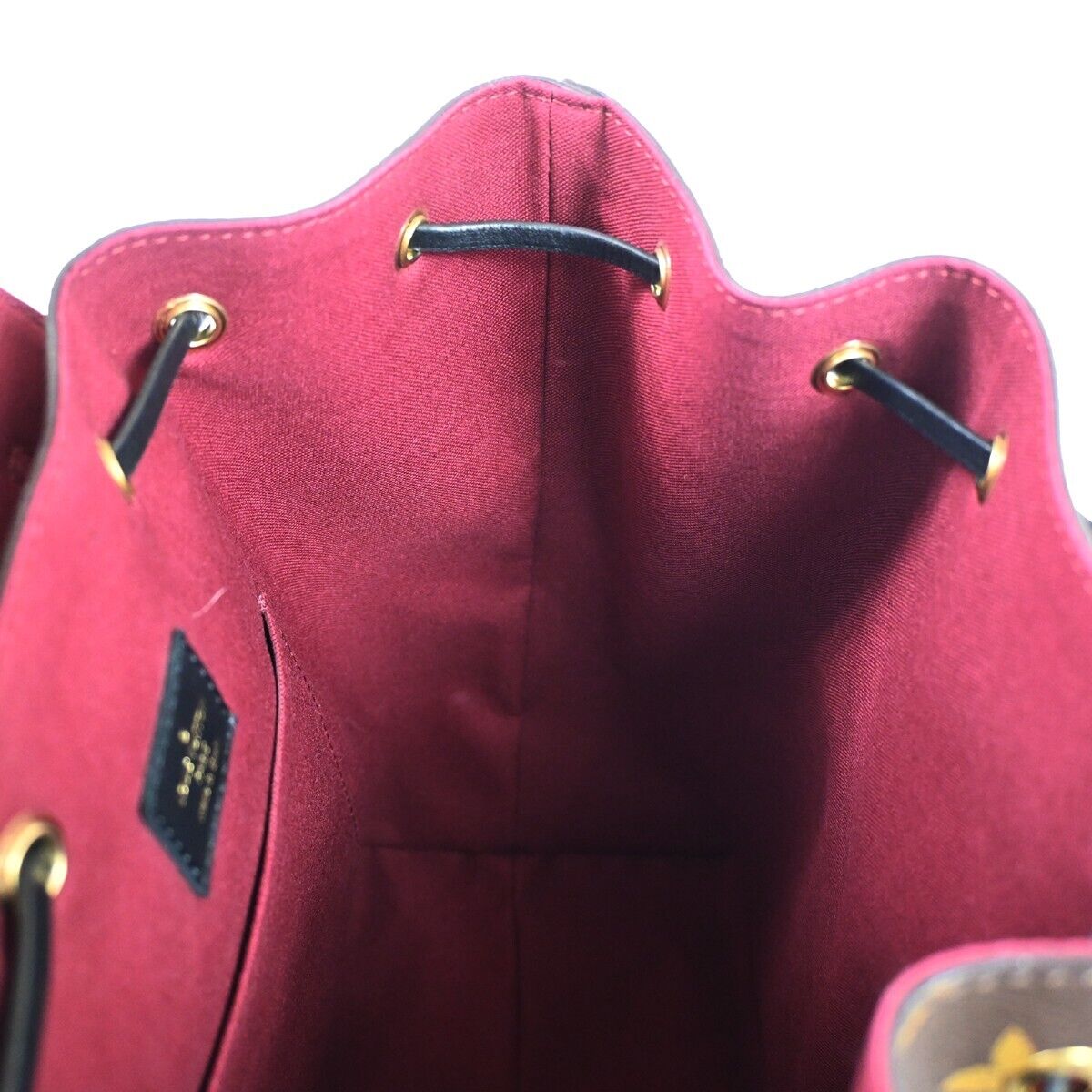 LOUIS VUITTON Montsouris PM Backpack Bag Monogram Leather Brown M45515 321RH692
