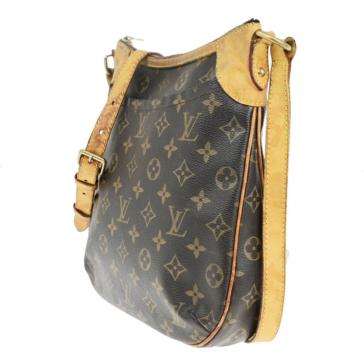 LOUIS VUITTON Odeon PM Shoulder Bag Monogram Leather Brown Spain M56390 31YF088