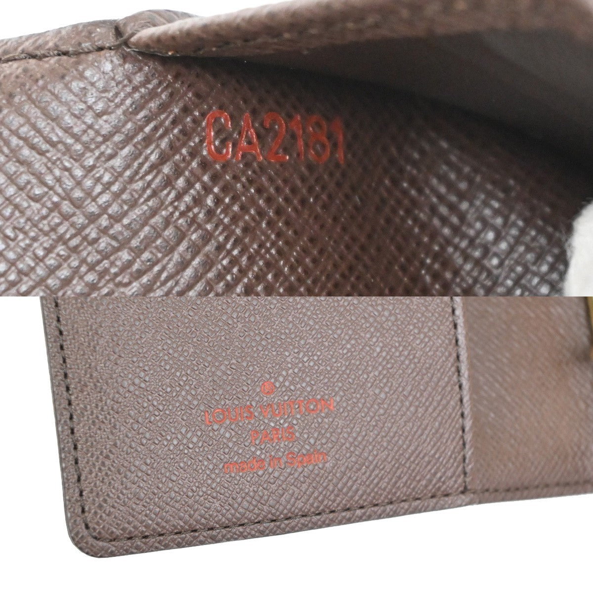 LOUIS VUITTON Agenda PM Cover Damier Ebene Leather Brown Spain R20700 62MA603