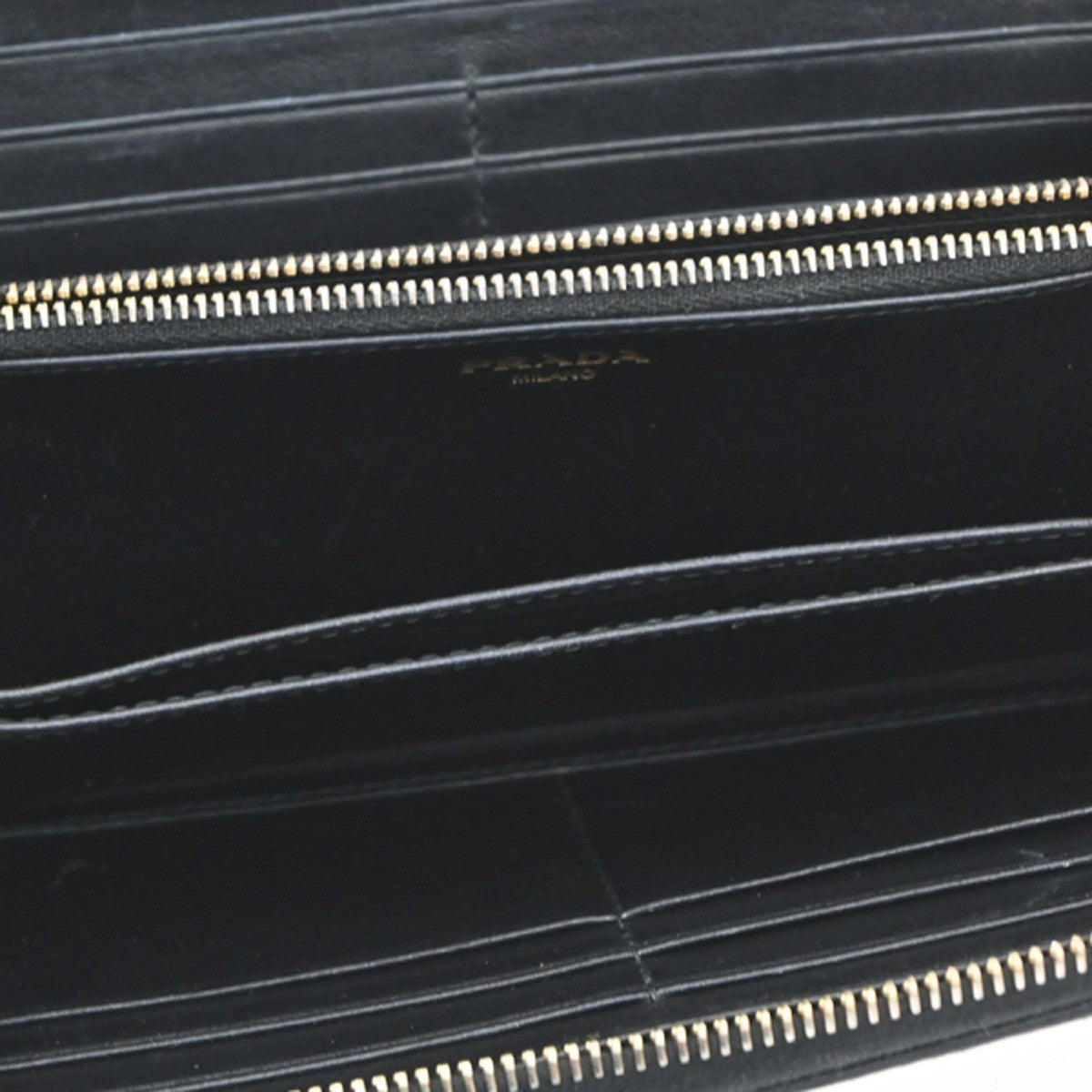 PRADA Bifold Zipper Arownd Long Wallet Tessuto Nylon Black 04CA406