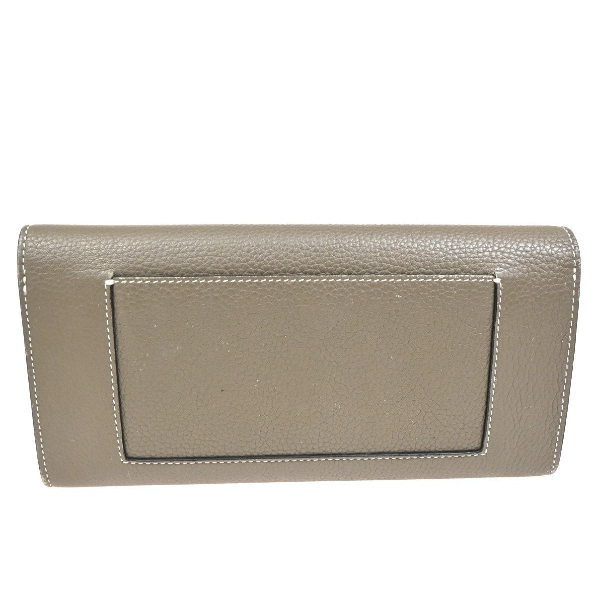 CELINE Logo Flap Multifunction Long Wallet Leather Brown SHW 04TA523