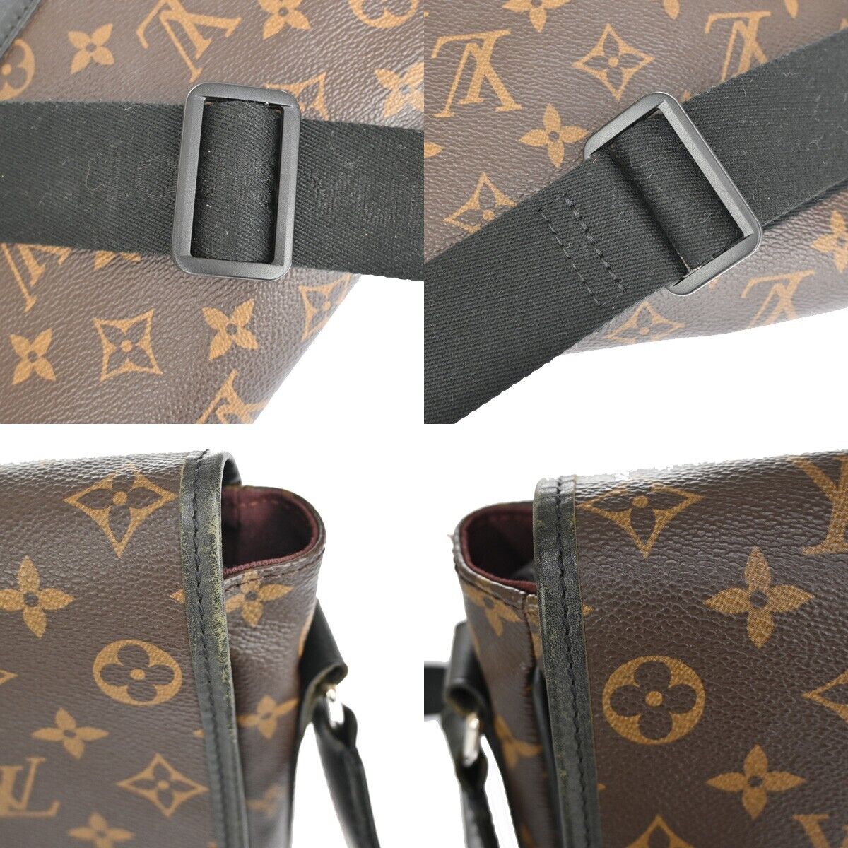 LOUIS VUITTON Bass PM Shoulder Bag Monogram Macassar Brown Black M56717 98YD576