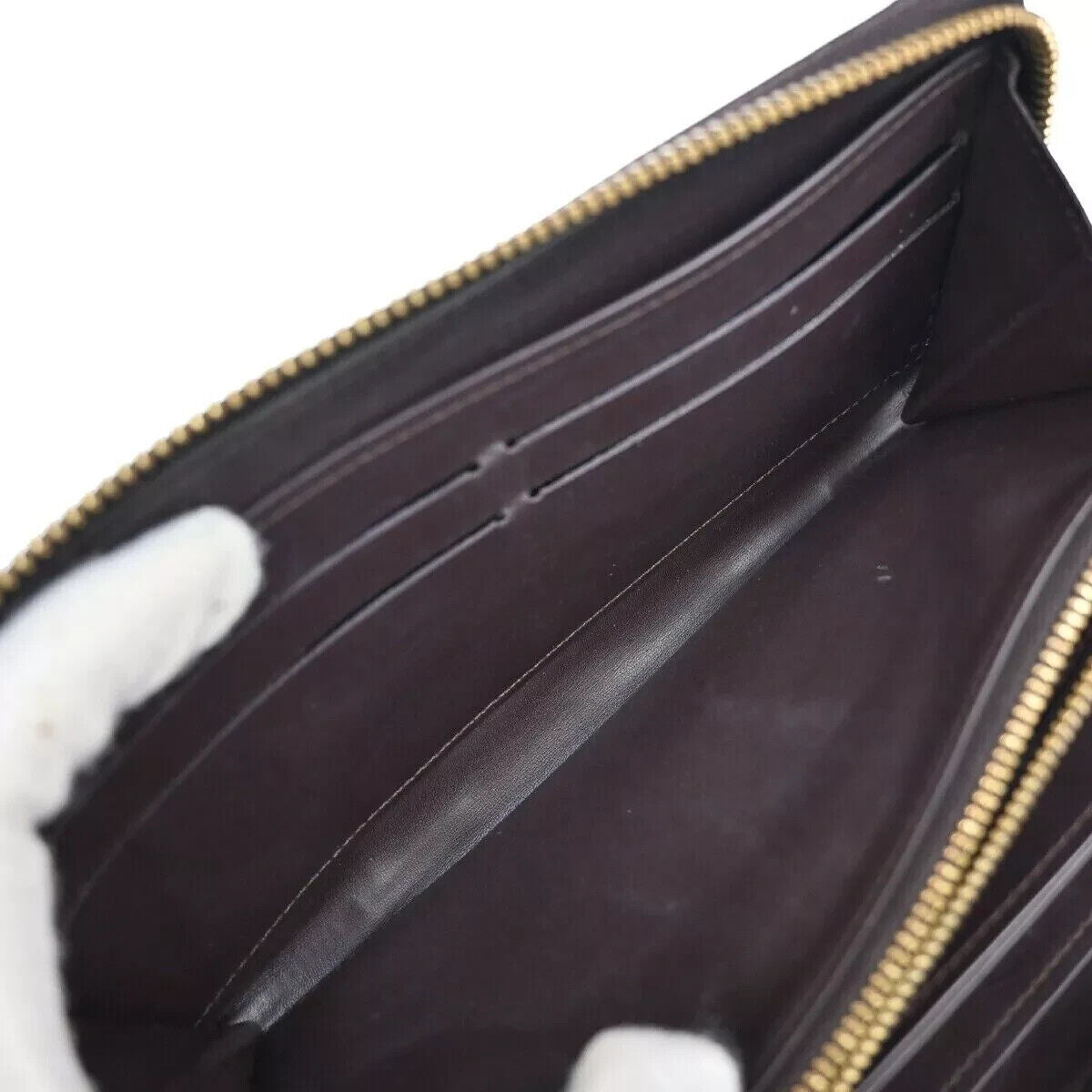 LOUIS VUITTON Zippy Long Wallet Monogram Vernis Leather Amarante M93522 63GA192