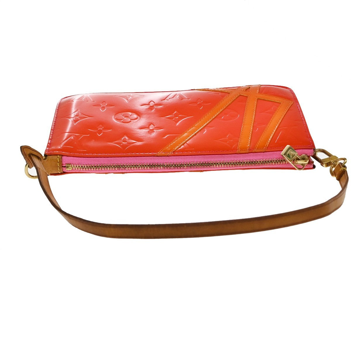 LOUIS VUITTON Lexington Hand Bag Monogram Vernis Fluo Orange M91906 62YJ200