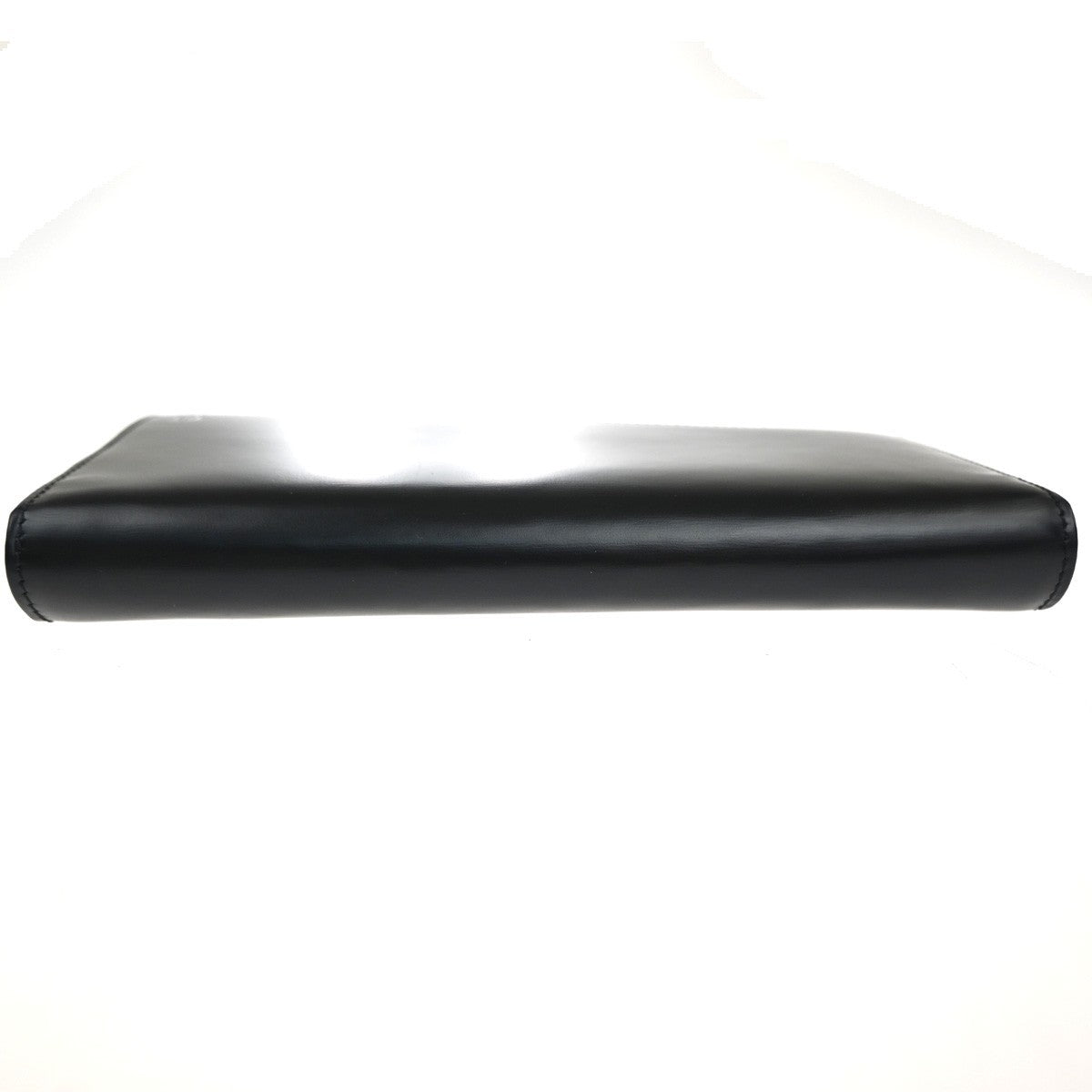 CARTIER Logo Pasha Bifold Long Wallet Leather Black SHW France 69KC345