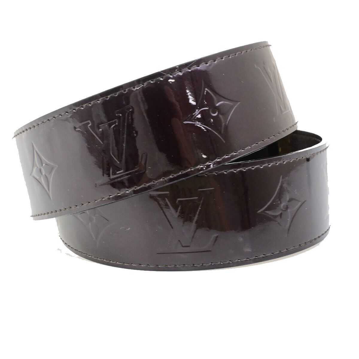 LOUIS VUITTON Ceinture Belt 80/32 Monogram Vernis Bordeaux Red M9874 32FB328