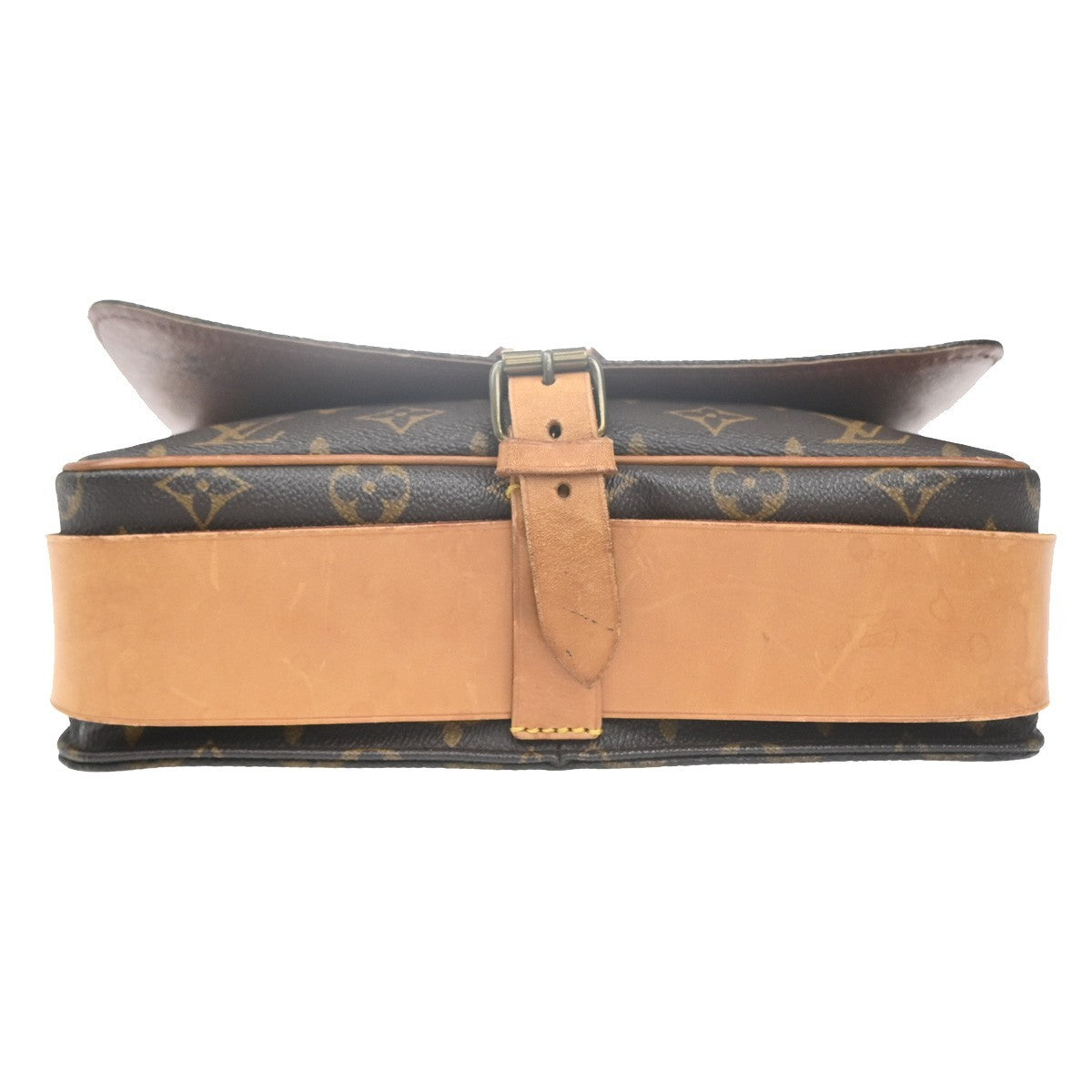 LOUIS VUITTON Cartouchiere GM Shoulder Bag Monogram Leather Brown M51252 72EF802