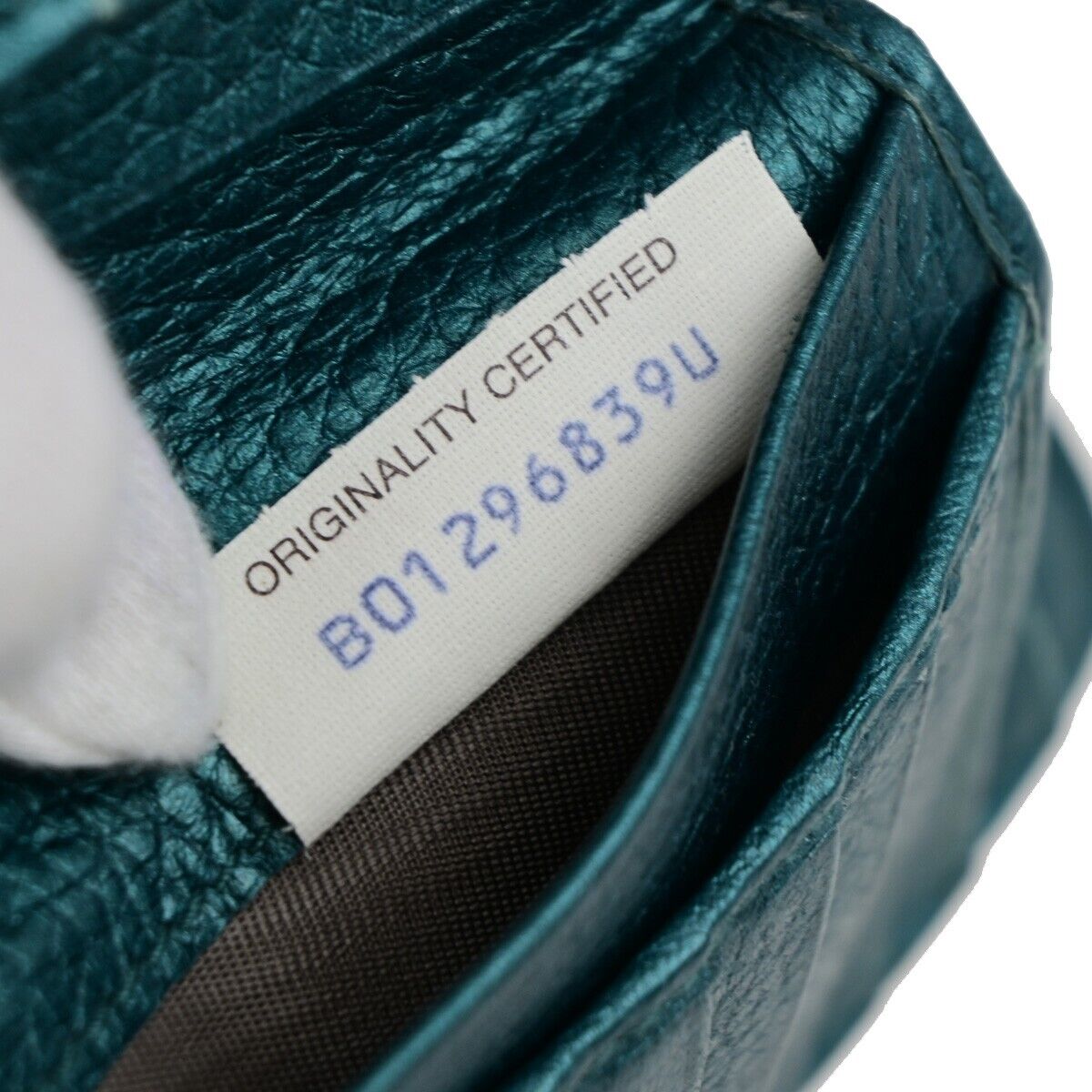 BOTTEGA VENETA Logo Intrecciato Bifold Wallet Exotic Leather Green Italy 68EC872