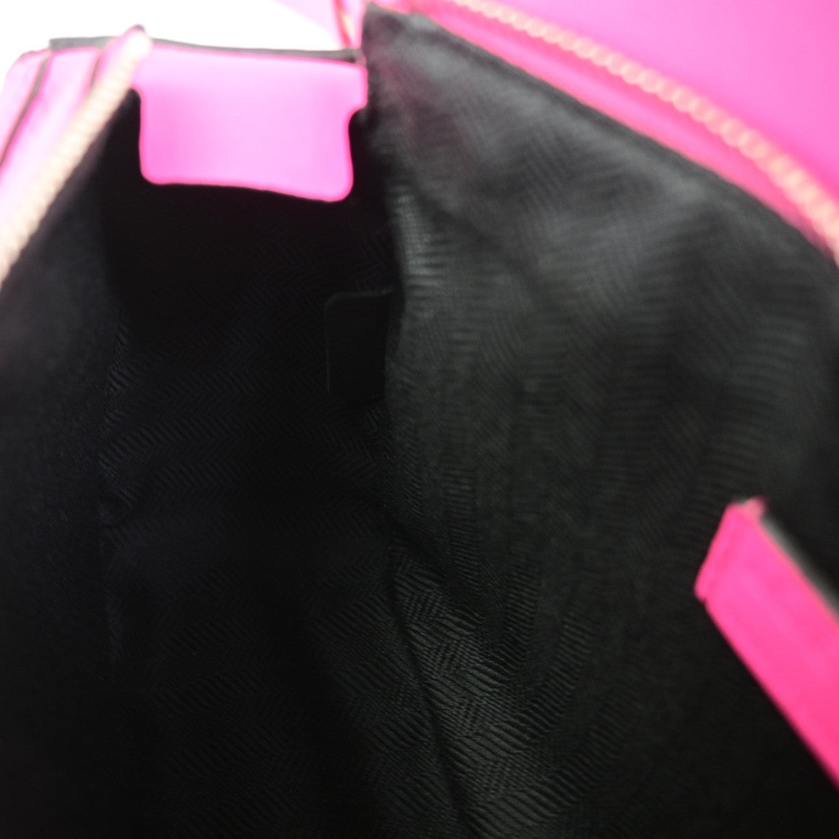 LOEWE Logo Puzzle Mini Body Shoulder Bag Leather Neon Pink SHW Spain 684RQ079