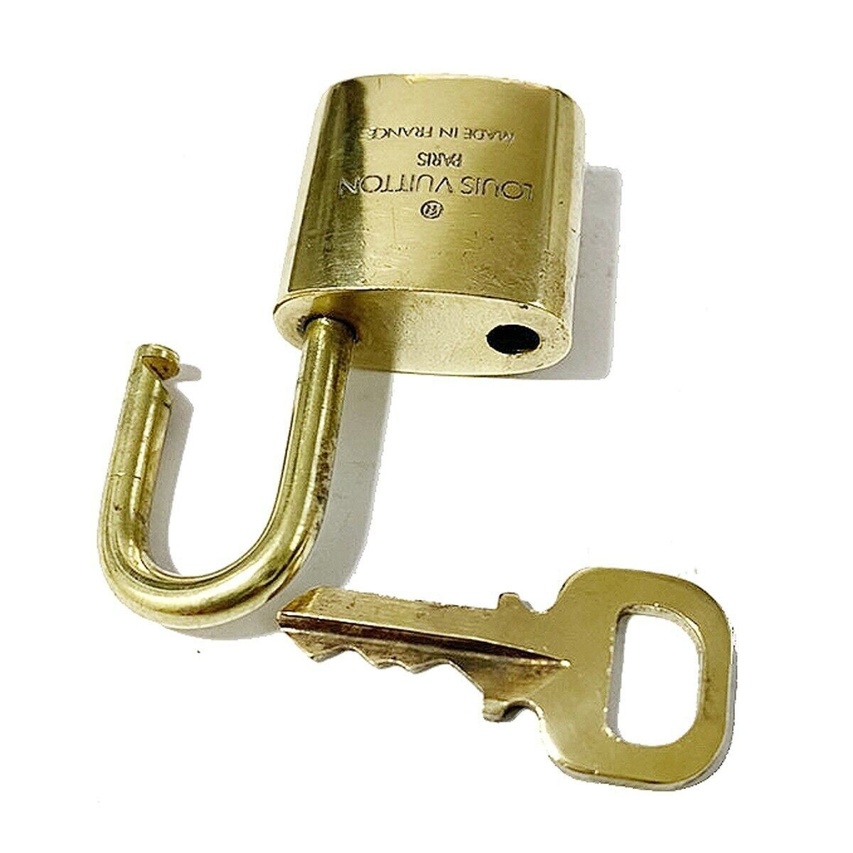 LOUIS VUITTON LV 10 SET PADLOCK KEY BAG CHARM CADENA GOLD-PLATED FRANCE 35MT126