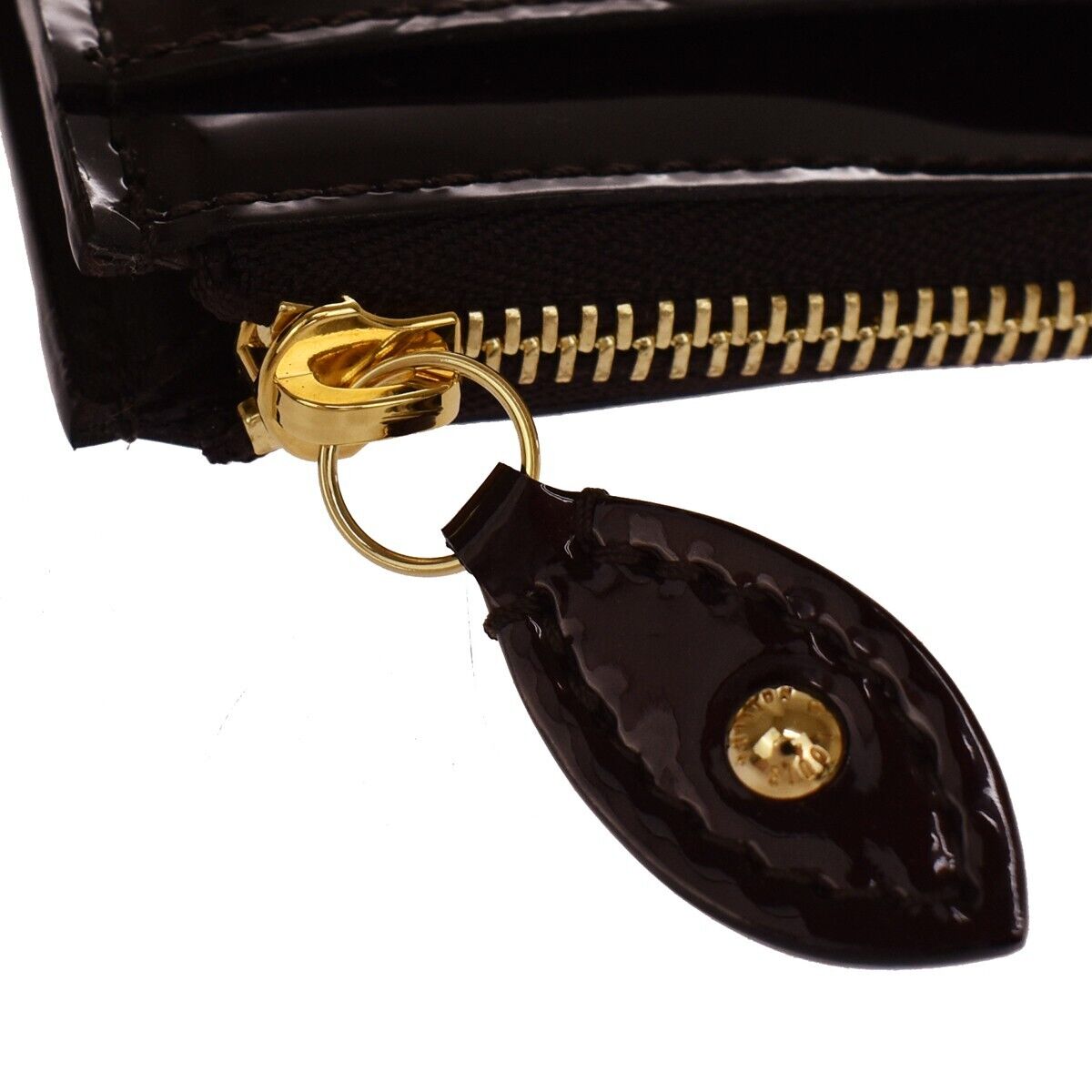 LOUIS VUITTON Pochette Cles Coin Wallet Monogram Vernis Amarante M93557 37GA239